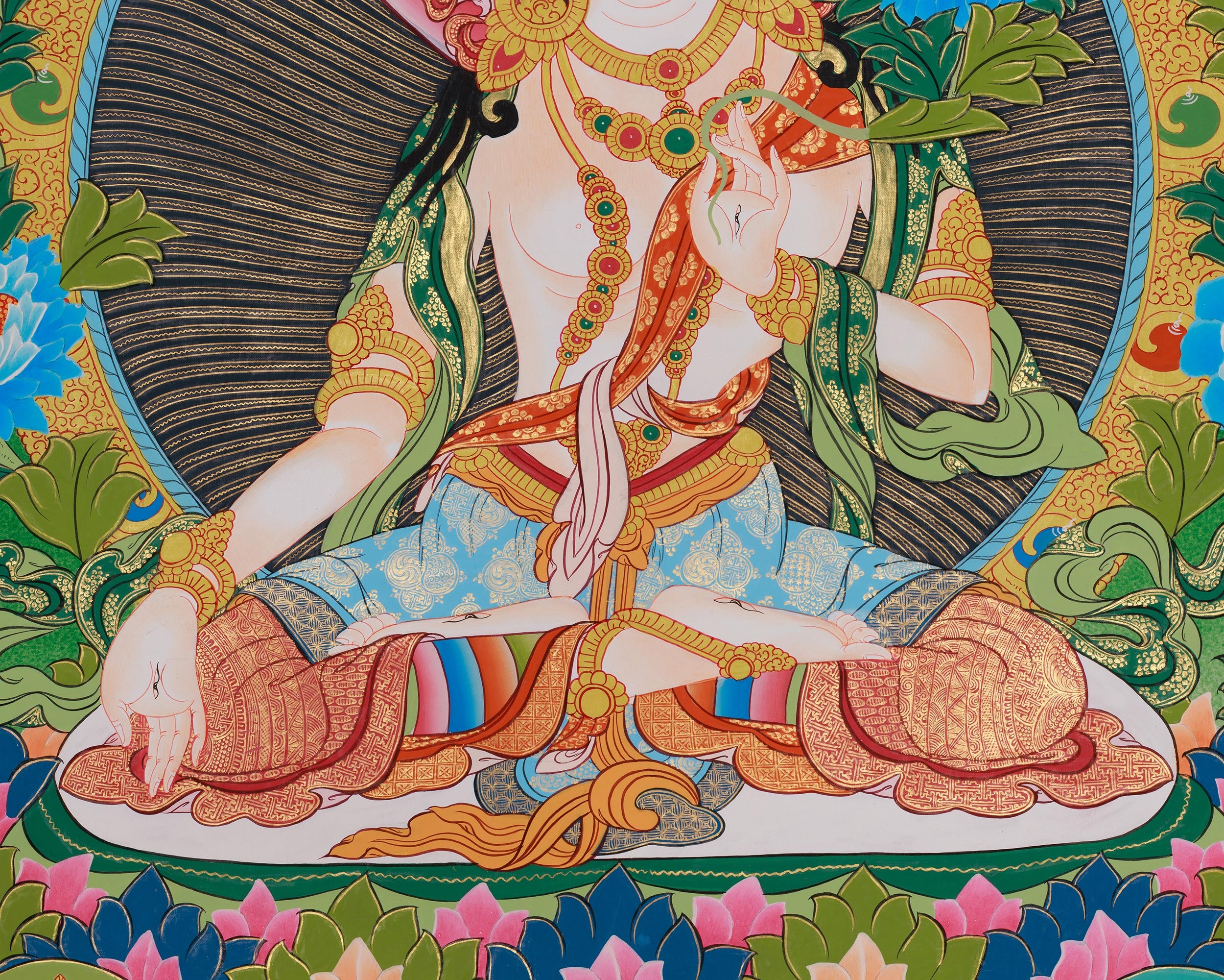Sacred White Tara Thangka | Healing, Longevity and Compassionate Deity