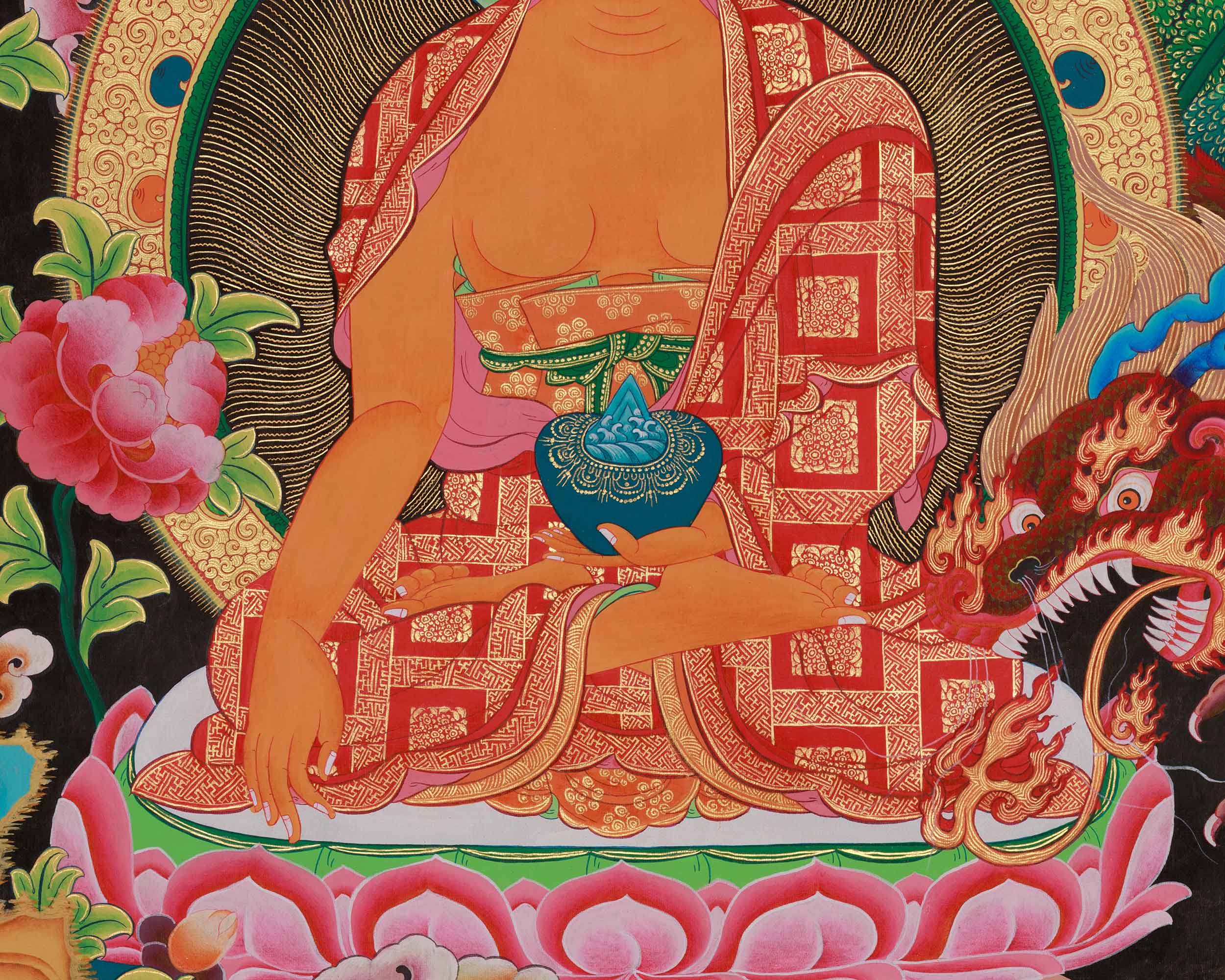 Religious Thangka Of Shakyamuni Buddha | Siddhartha Gautama | Spiritual Art