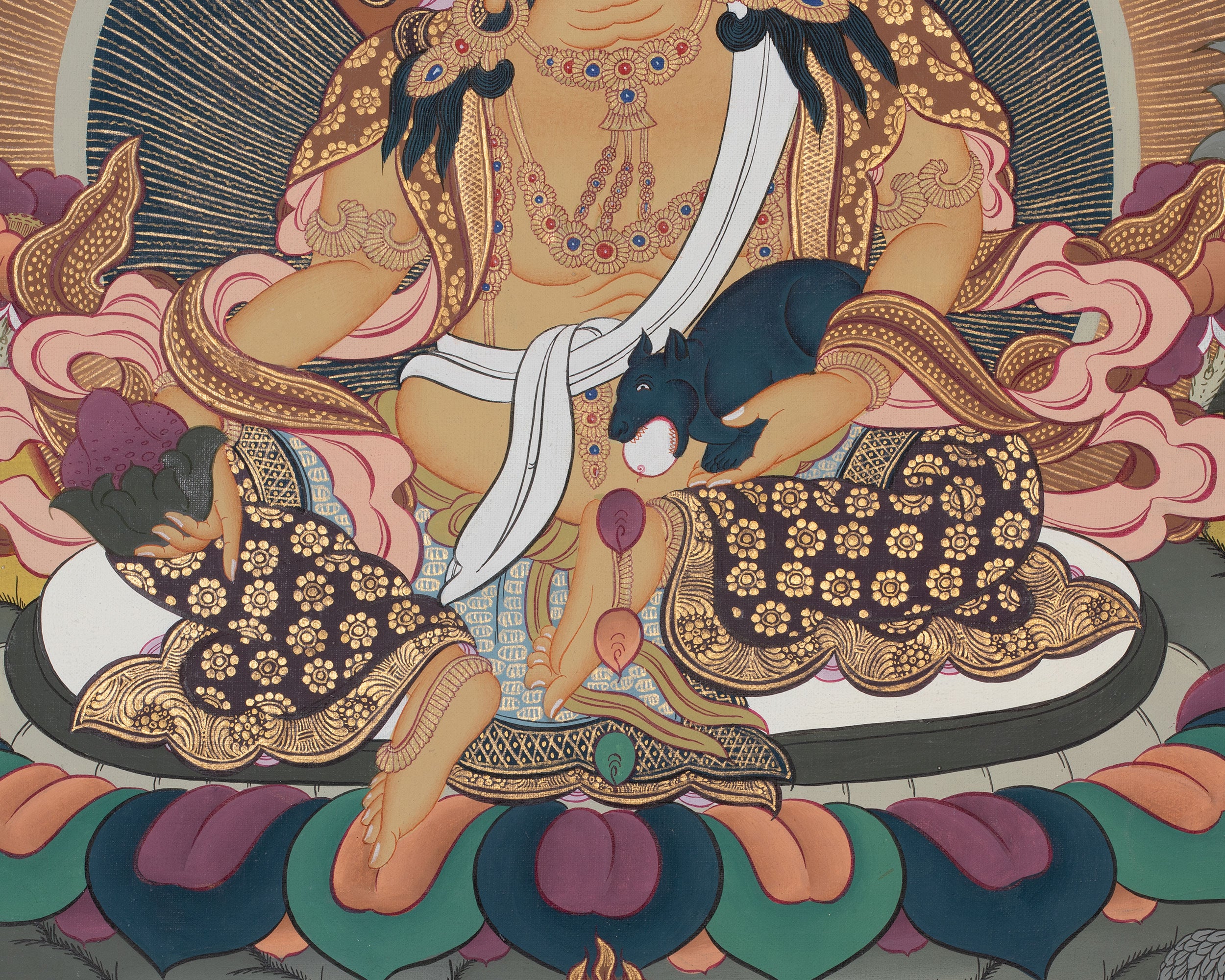 Wealth Deity Artwork | Dzambhala, The Guardian of Abundance & Prosperity