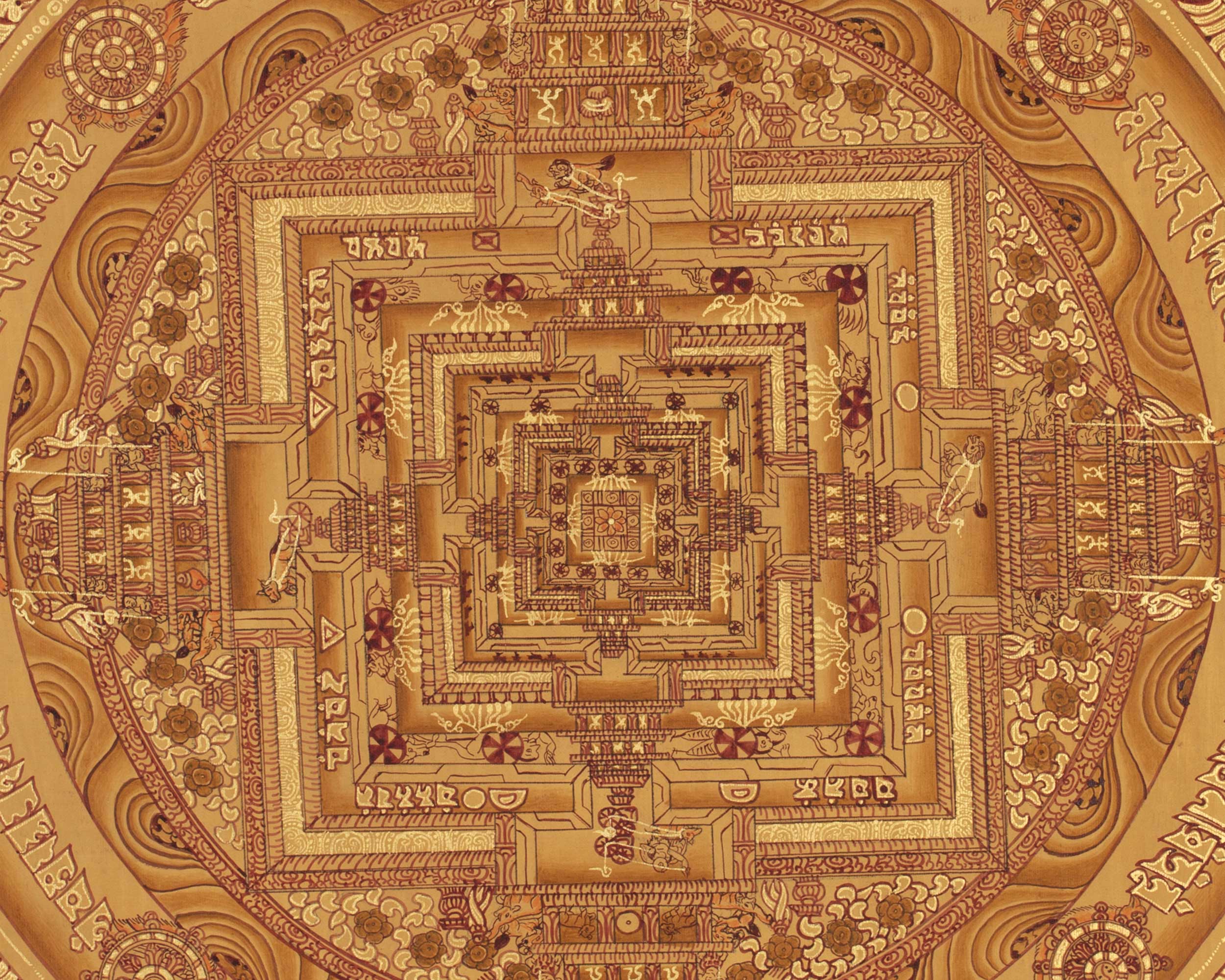 Original Hand Painted Mandala Thangka | Kalachakra Mandala