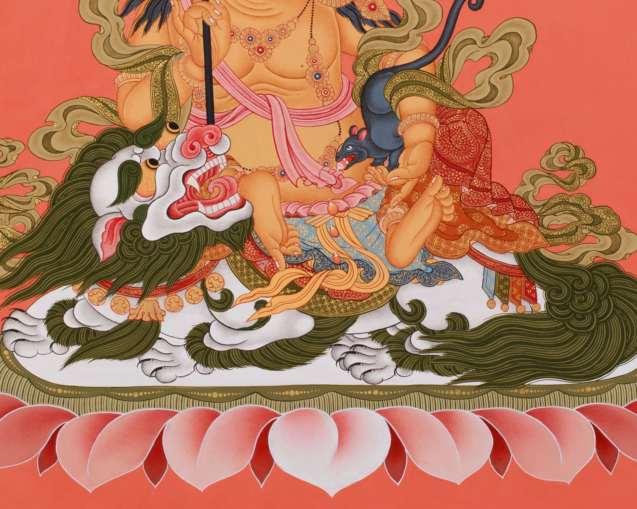 Wealth Deity Namtoshe Thangka | Buddhist Artwork for Abundance and Spiritual Balance