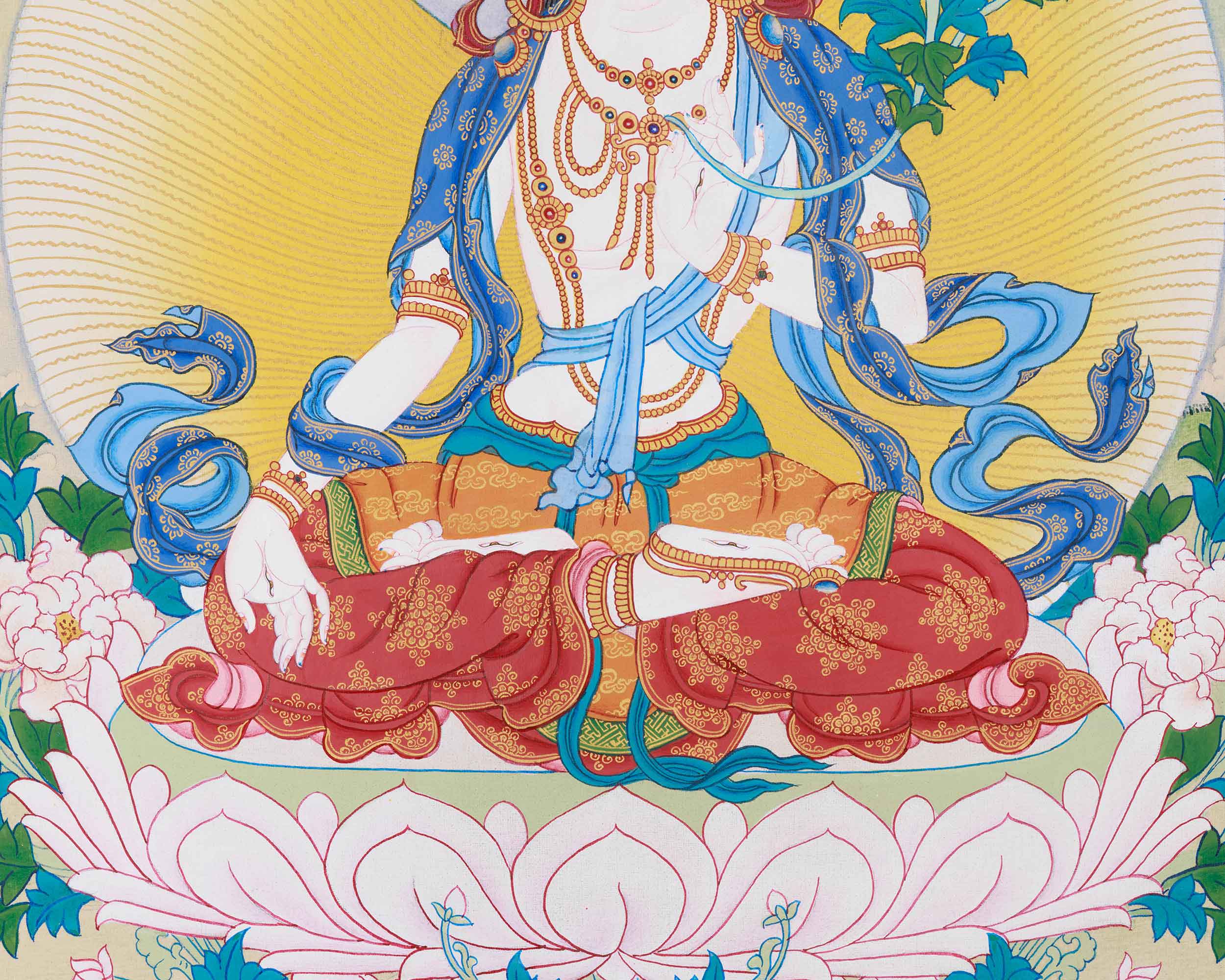 Buddhist Long-Life Deities: White Tara, Namgyalma, and Buddha Amitayus | Karma Gadri Artistry
