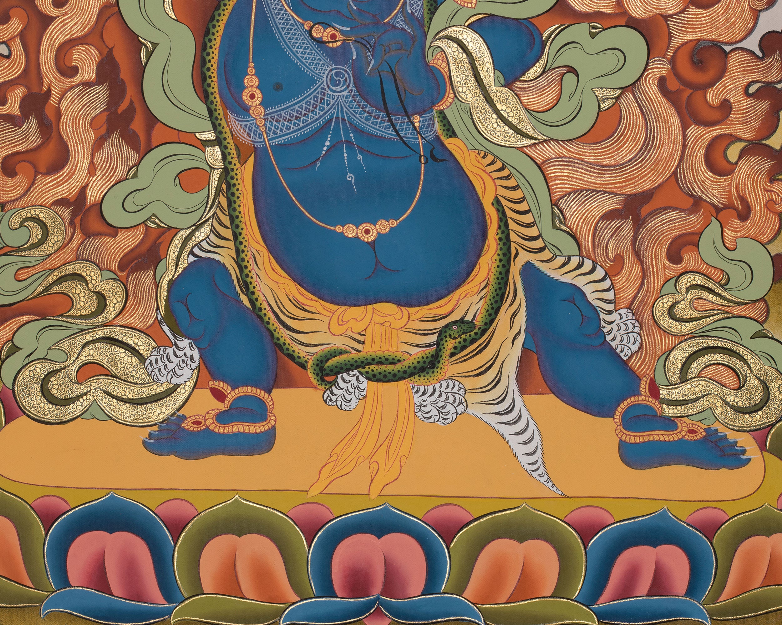 Vajrapani Bodhisattva Thangka Painting | Vairocana Buddha Thangka | Buddhist Art