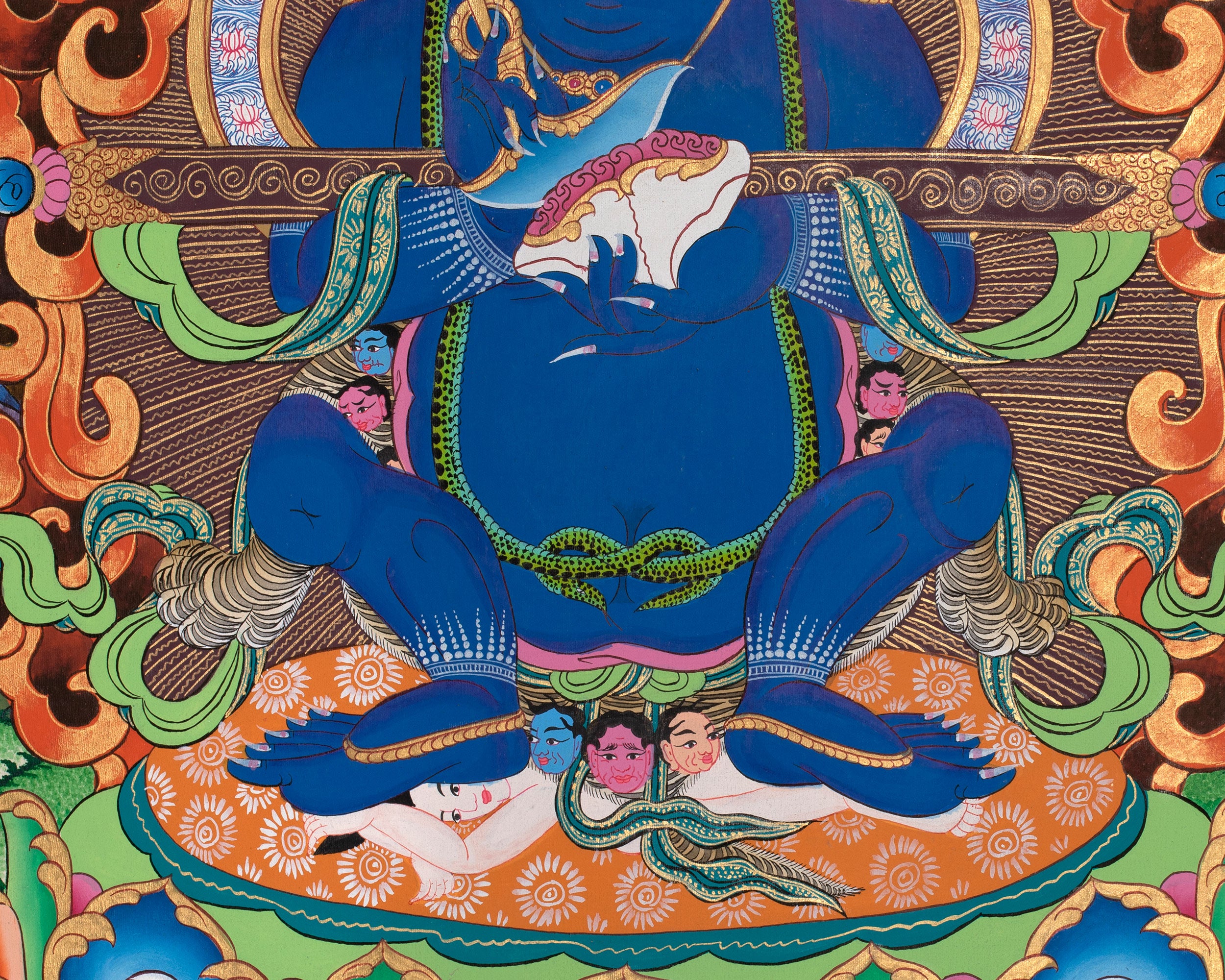 Shakya Mahakala Artwork | The Fierce Protector Deity of Tibetan Buddhism