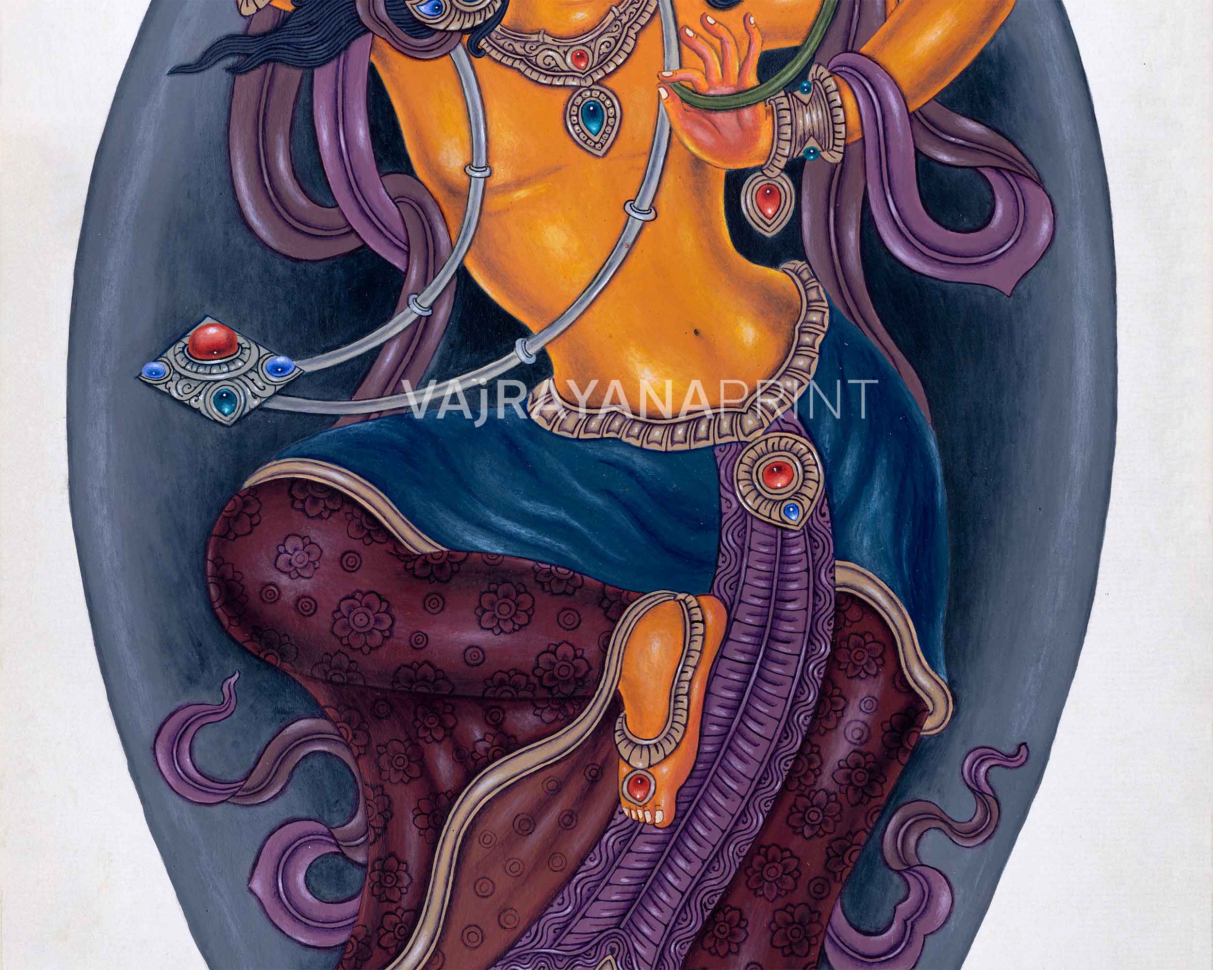 High-Quality Newari Art To Practice Manjushri Meditation | Manjushri, The Tibetan Bodhisattva Of Wisdom