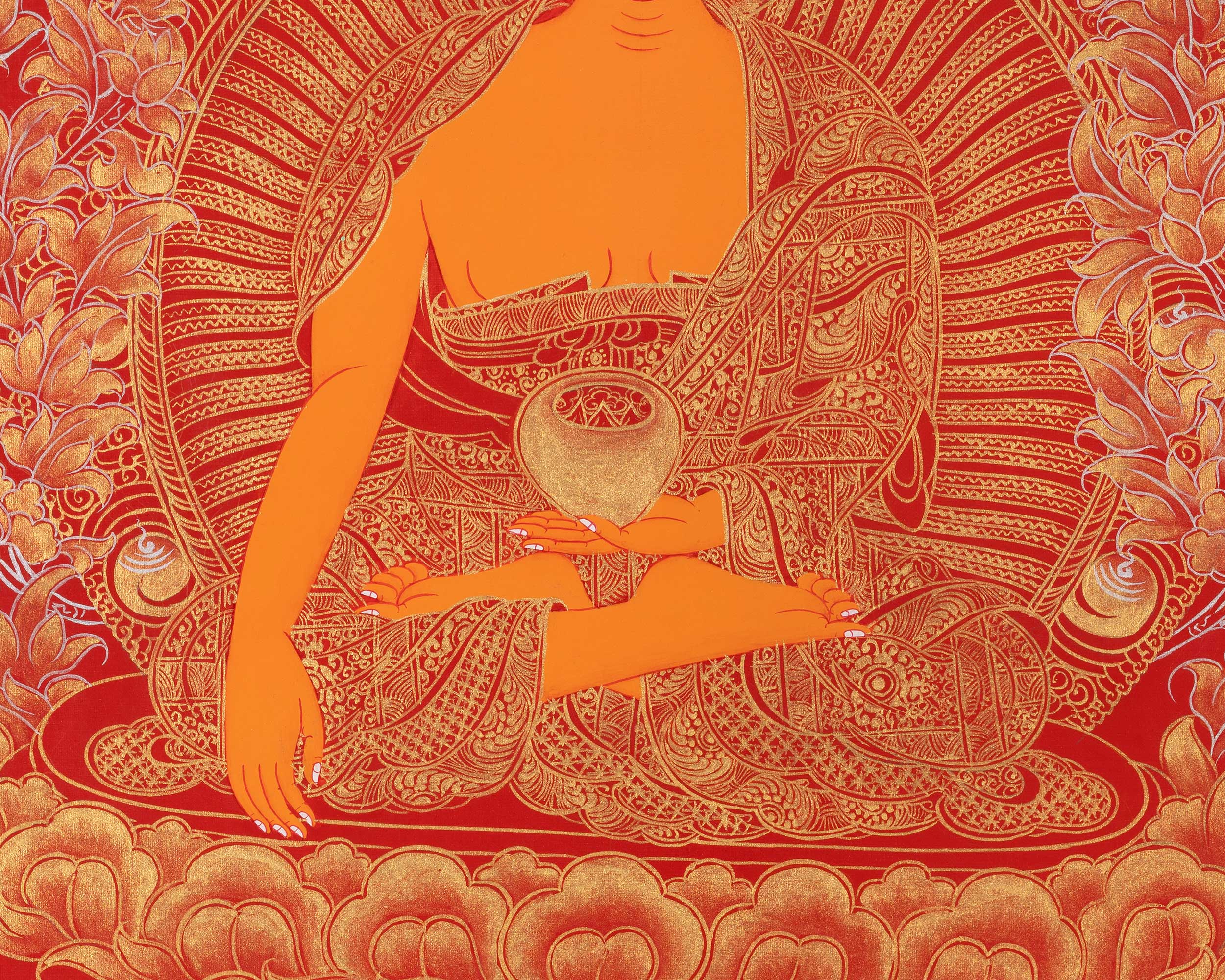 Buddha Shakyamuni Thangka | Religious Buddhist Painting | Wall Decors