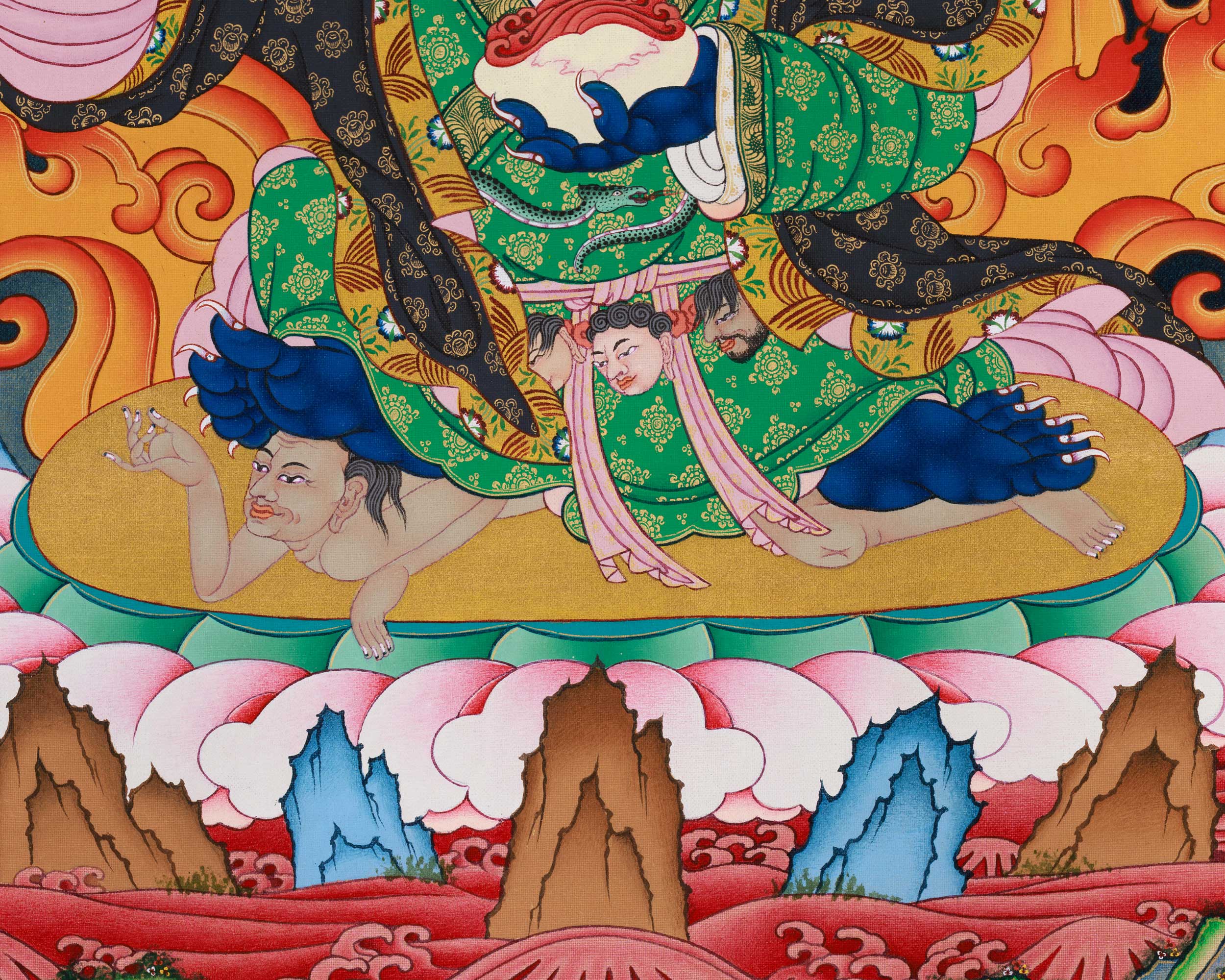 Mahakala Bernagchen Thangka Print | Artwork Of Guardian of the Dharma | Buddhist Gift Idea