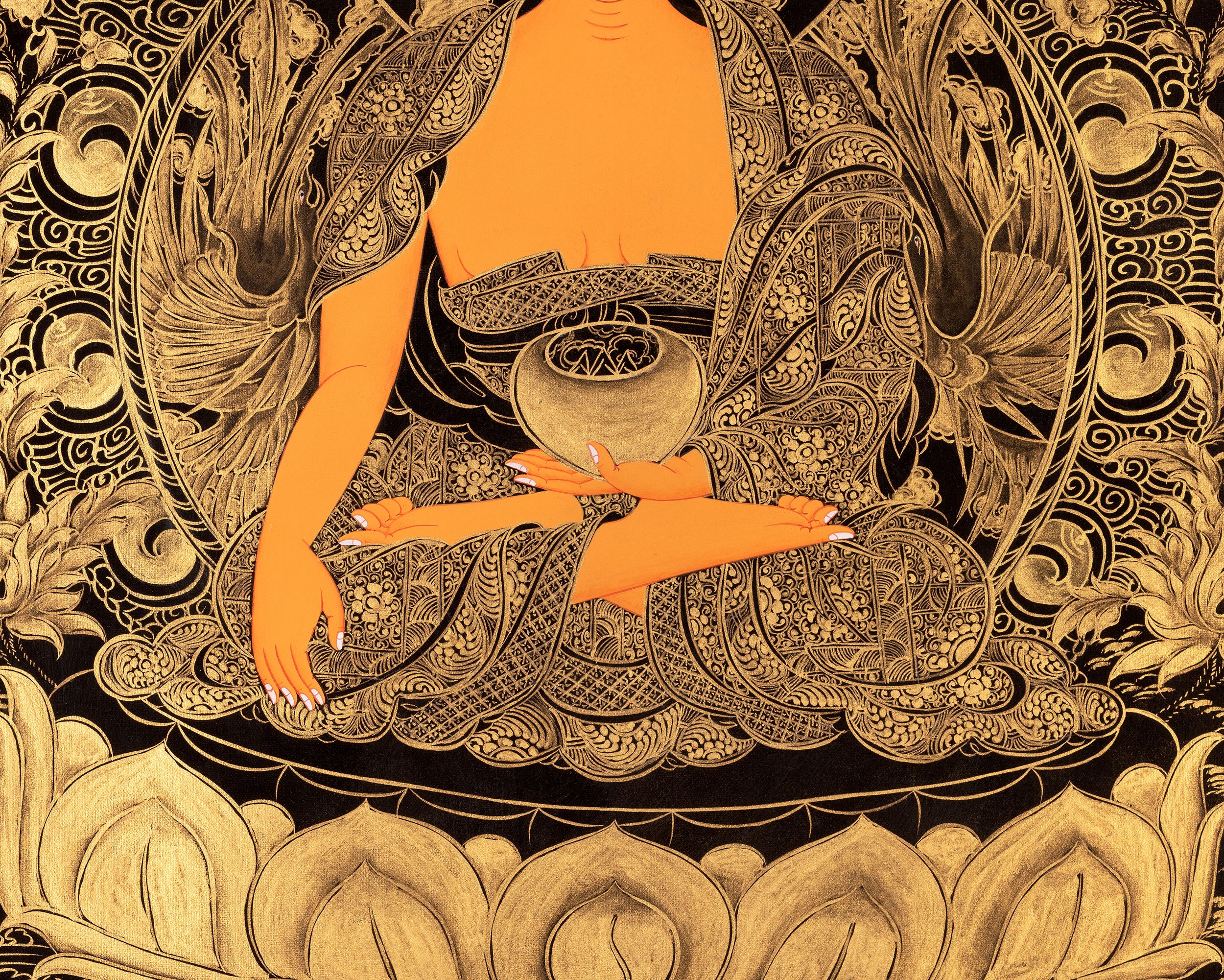 Buddha Shakyamuni Thangka | Religious Buddhist Art | Wall Decors