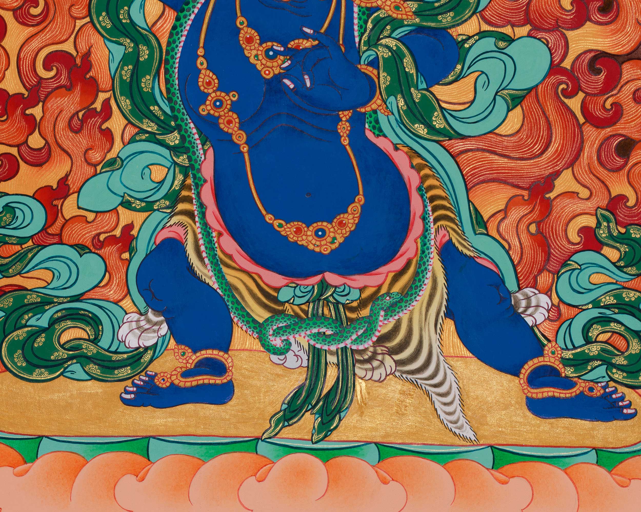 Sacred Tibetan Vajrapani | Fierce Deity of Power and Protection