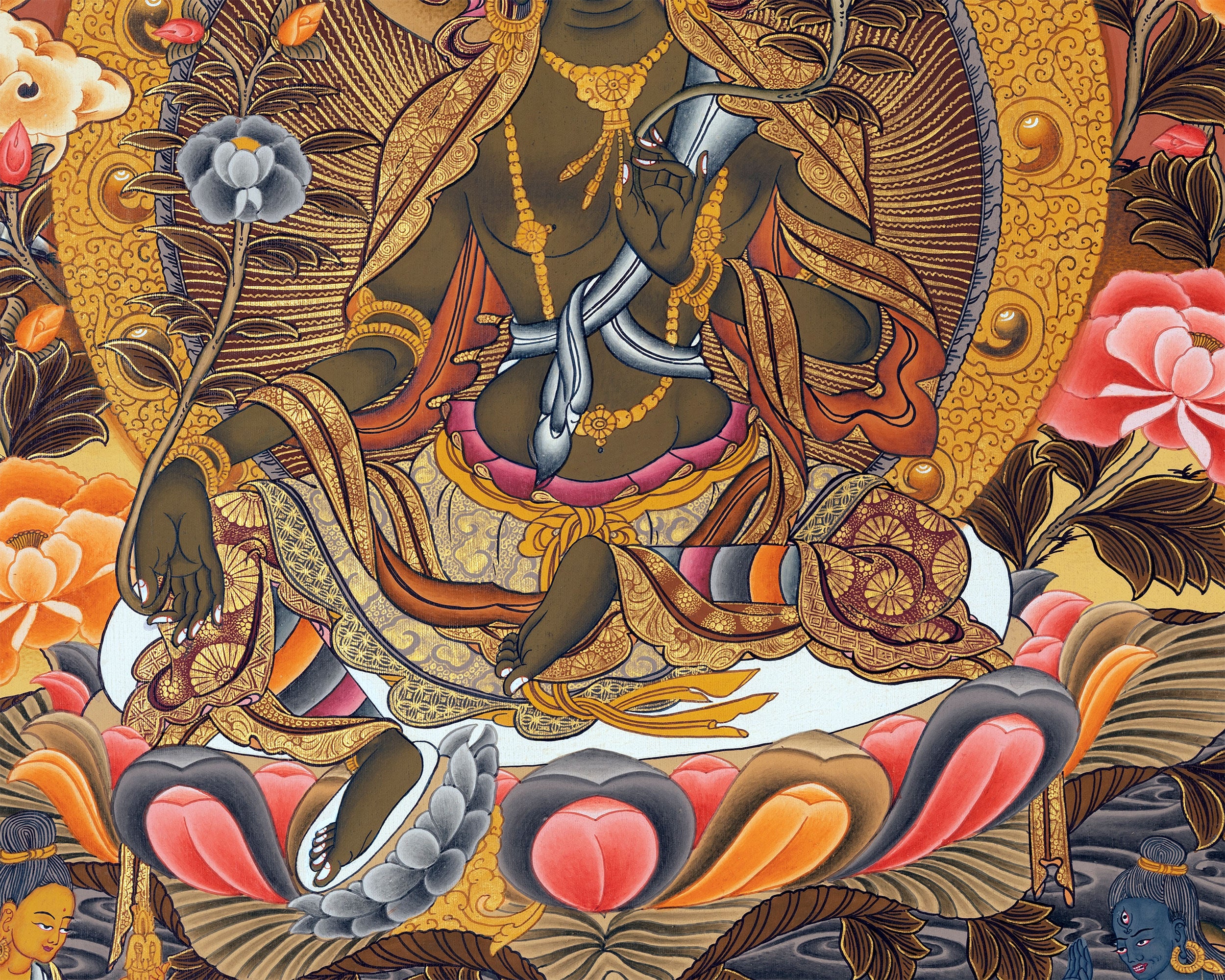 Religious Green Tara Thangka | Representation of Compassion and Wisdom