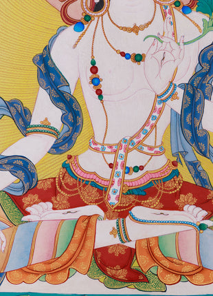 Traditional White Tara Compassion Deity: A Guardian of Well-Being and Longevity