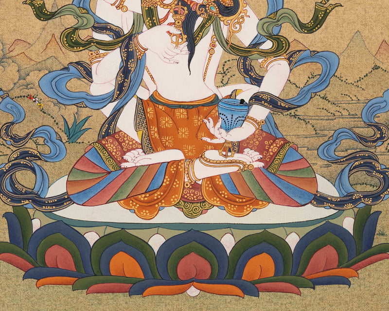 Yabyum Thangka of Vajrasattva