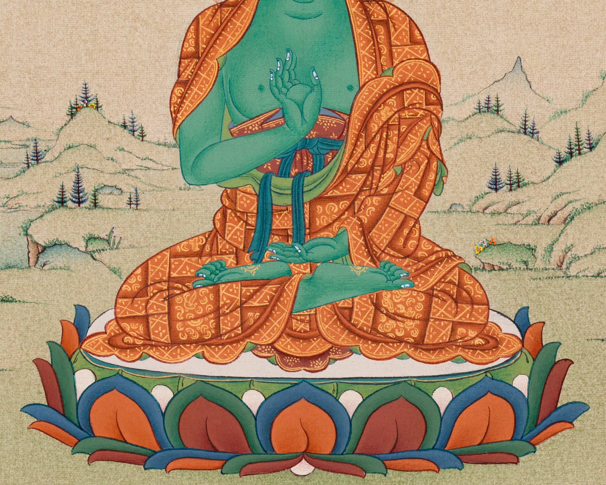 Amoghasiddhi Buddha Canvas Print | Fearlessness and Wisdom