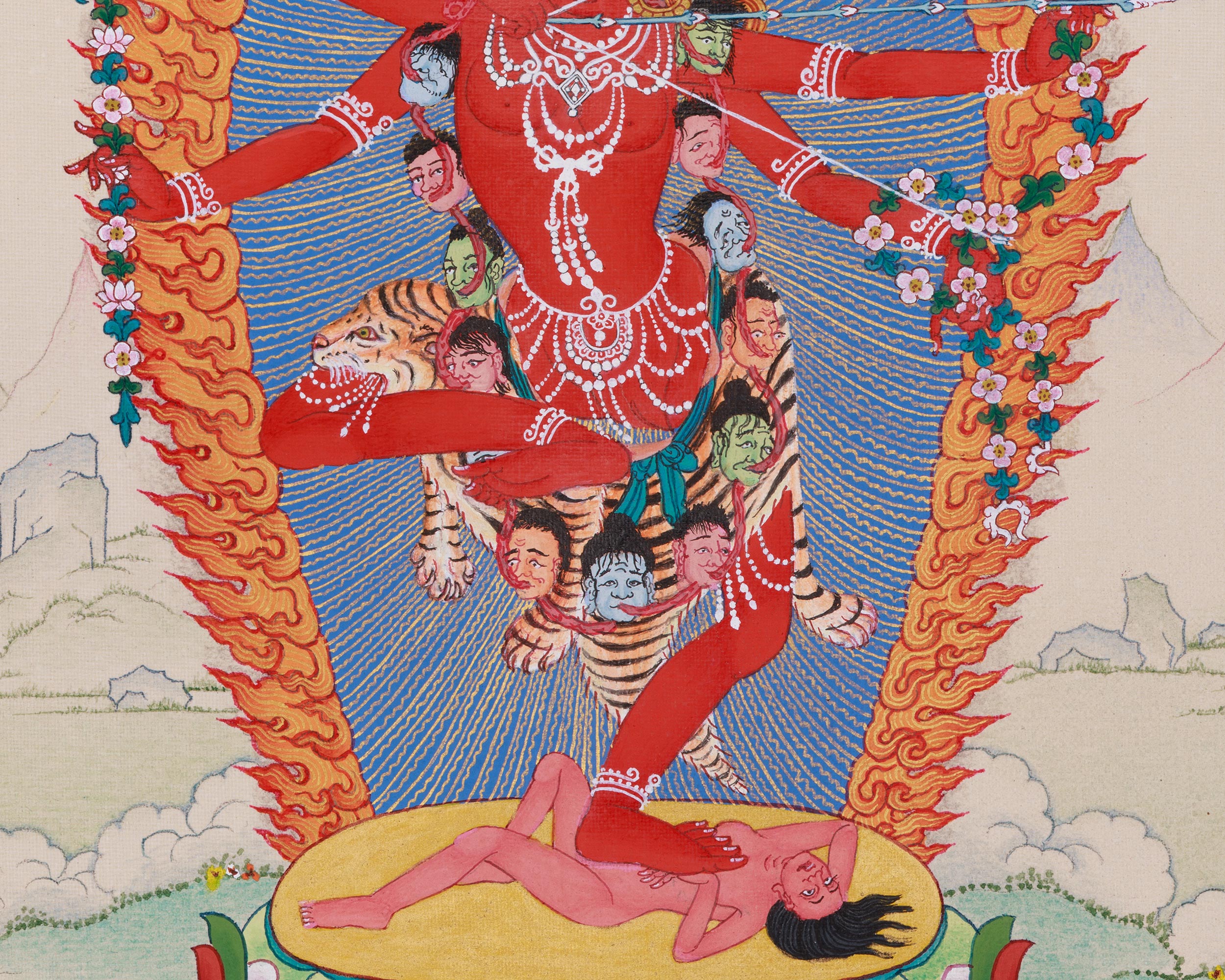 33 cm Kurukulla Artwork | Tibetan Goddess of Love, Magnetism, and Enchantment