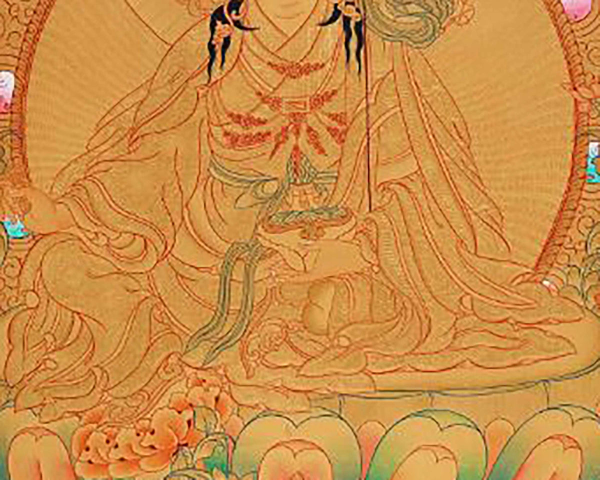 Padmasambhava Thangka Painting | Lotus Born Master of Buddhism