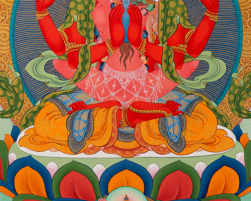Gyalwa Gyasto Mandala | Chenresig with Vajravarahi Thangka