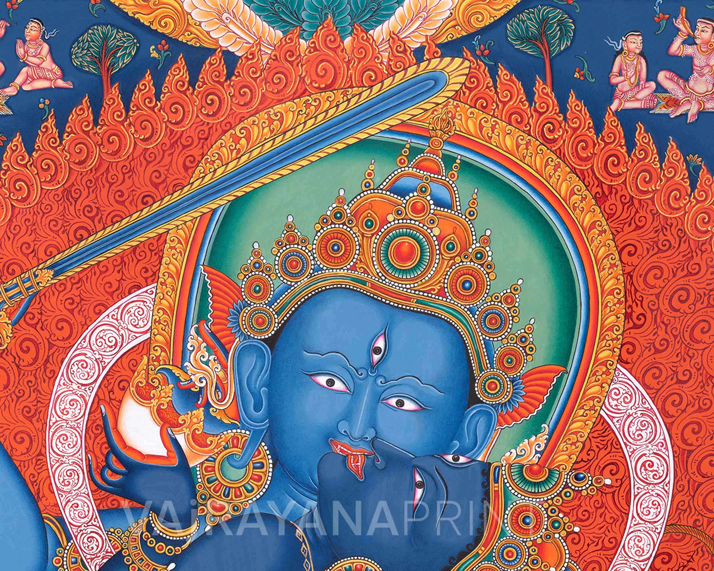 Traditional Chandra Maharoshan Thangka Print for Your Sacred Space | Wall Art