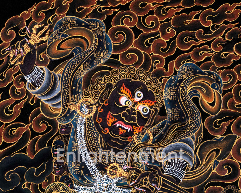 Authentic Dorje Drollo Thangka | Exquisite Tibetan Buddhist Art | Traditional Decors