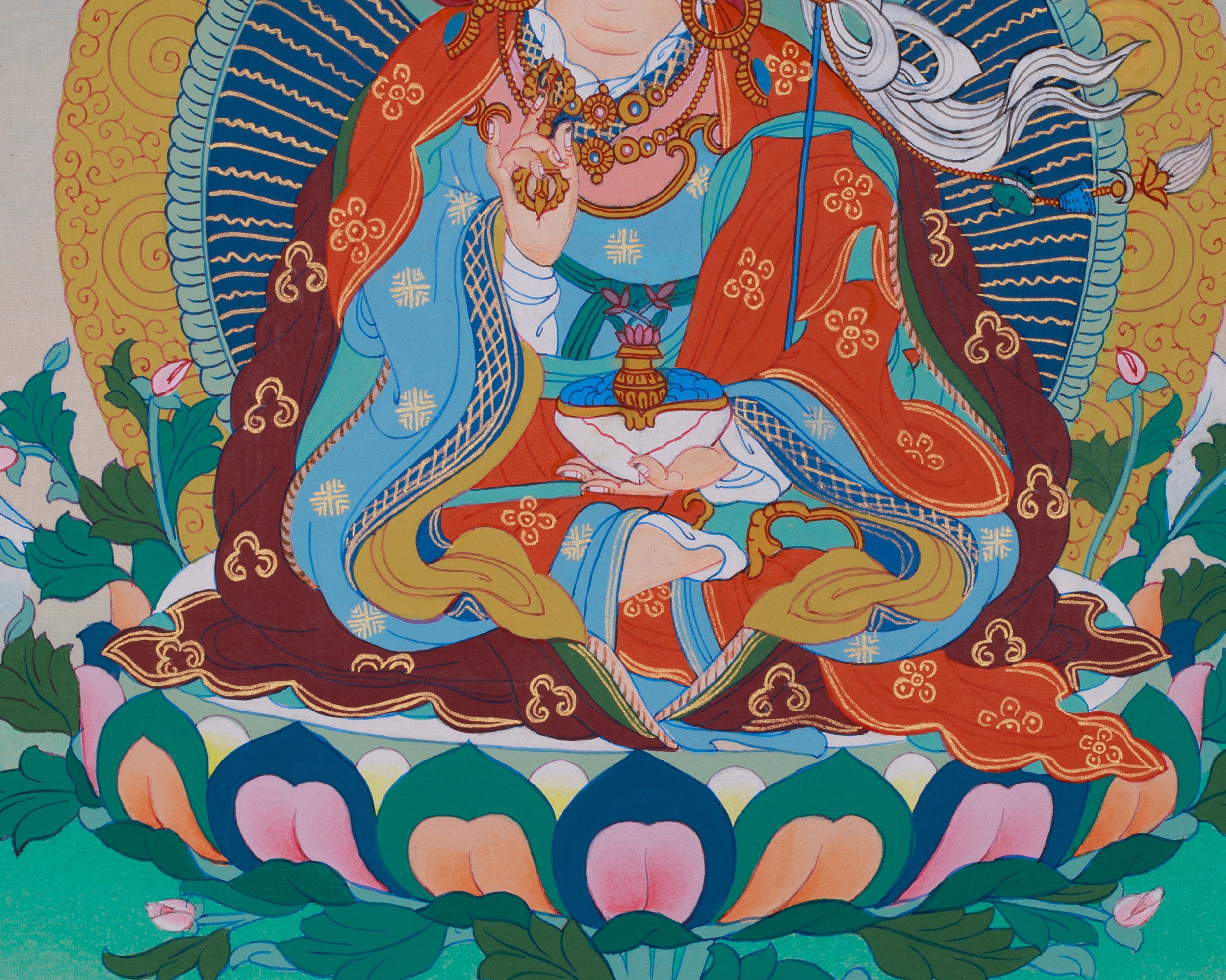 Precious Master Guru Rinpoche Thangka | Easing Royal Posture