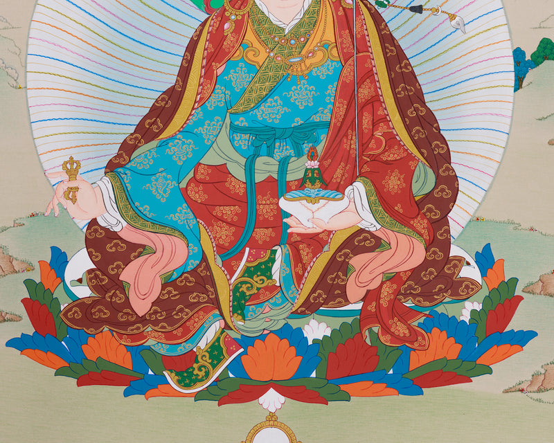 Wrathful Guru Padmasambhava Thangka | A Powerful Manifestation of Enlightened Master