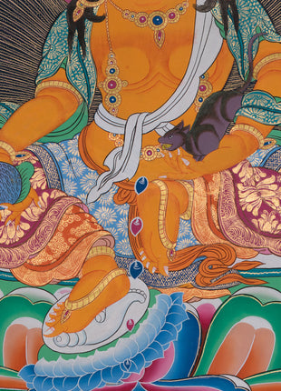 The Five Dzambhala Thangka | Sacred Symbol of Prosperity and Protection