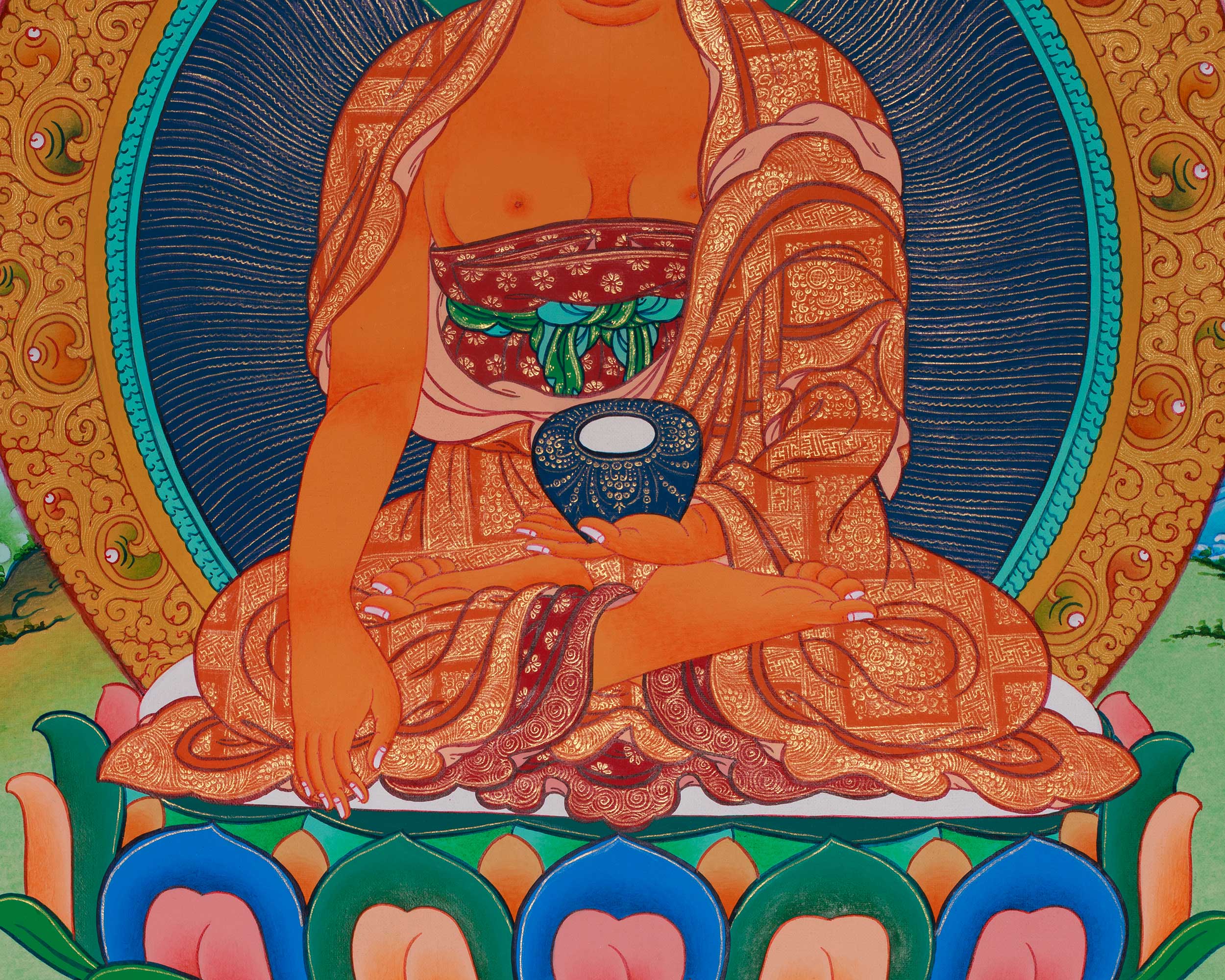 Original Thangka of Gautama Buddha | The Buddha of Enlightenment