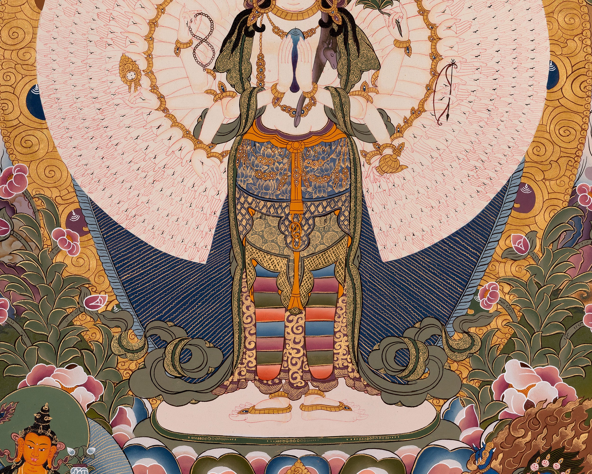 Thousand Armed Avalokiteshvara Painting | Buddhist Art of Mercy and Enlightenment