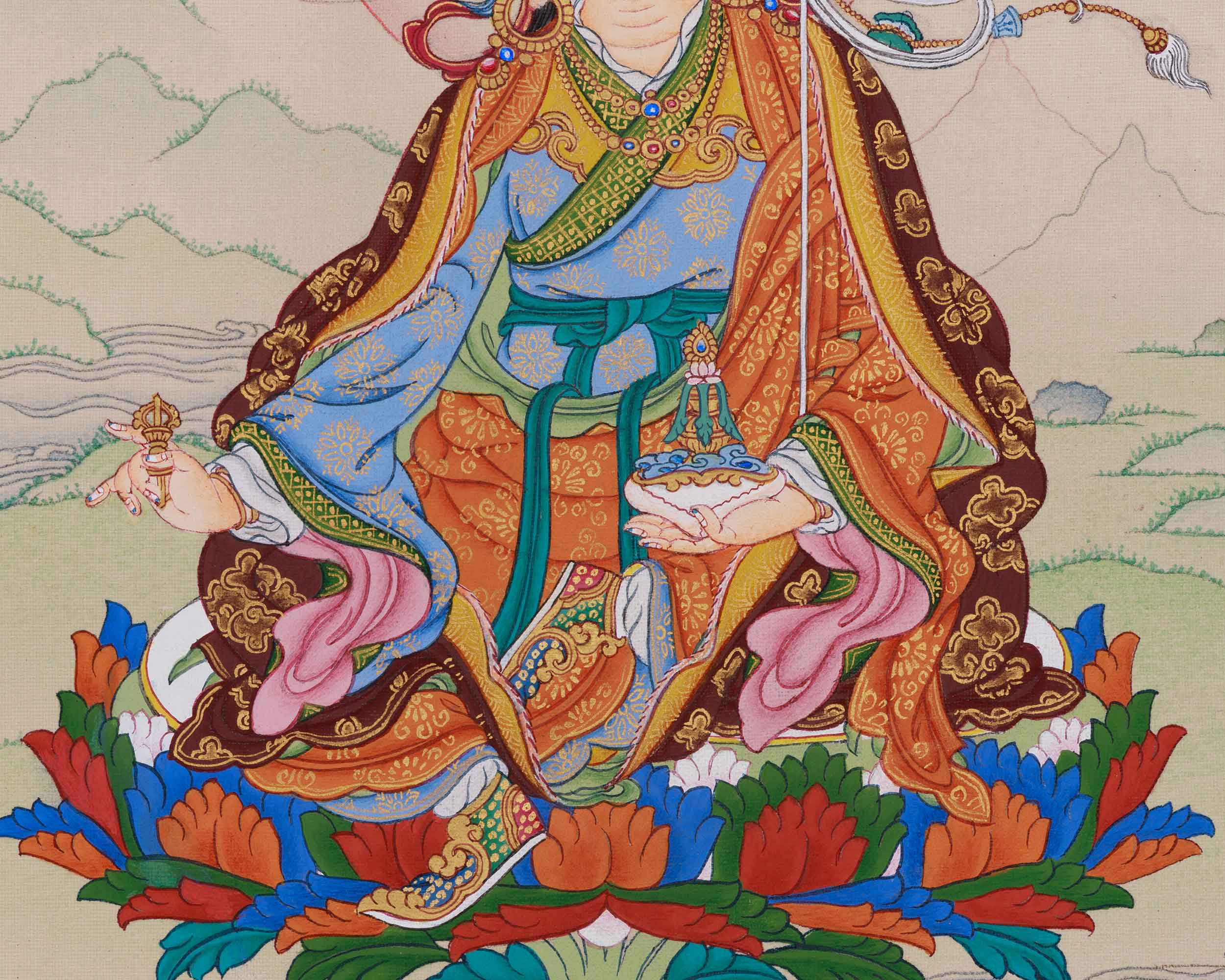 The Teacher of the Dharma, Guru Rinpoche | Padmasambhava Art | Wisdom and Protection