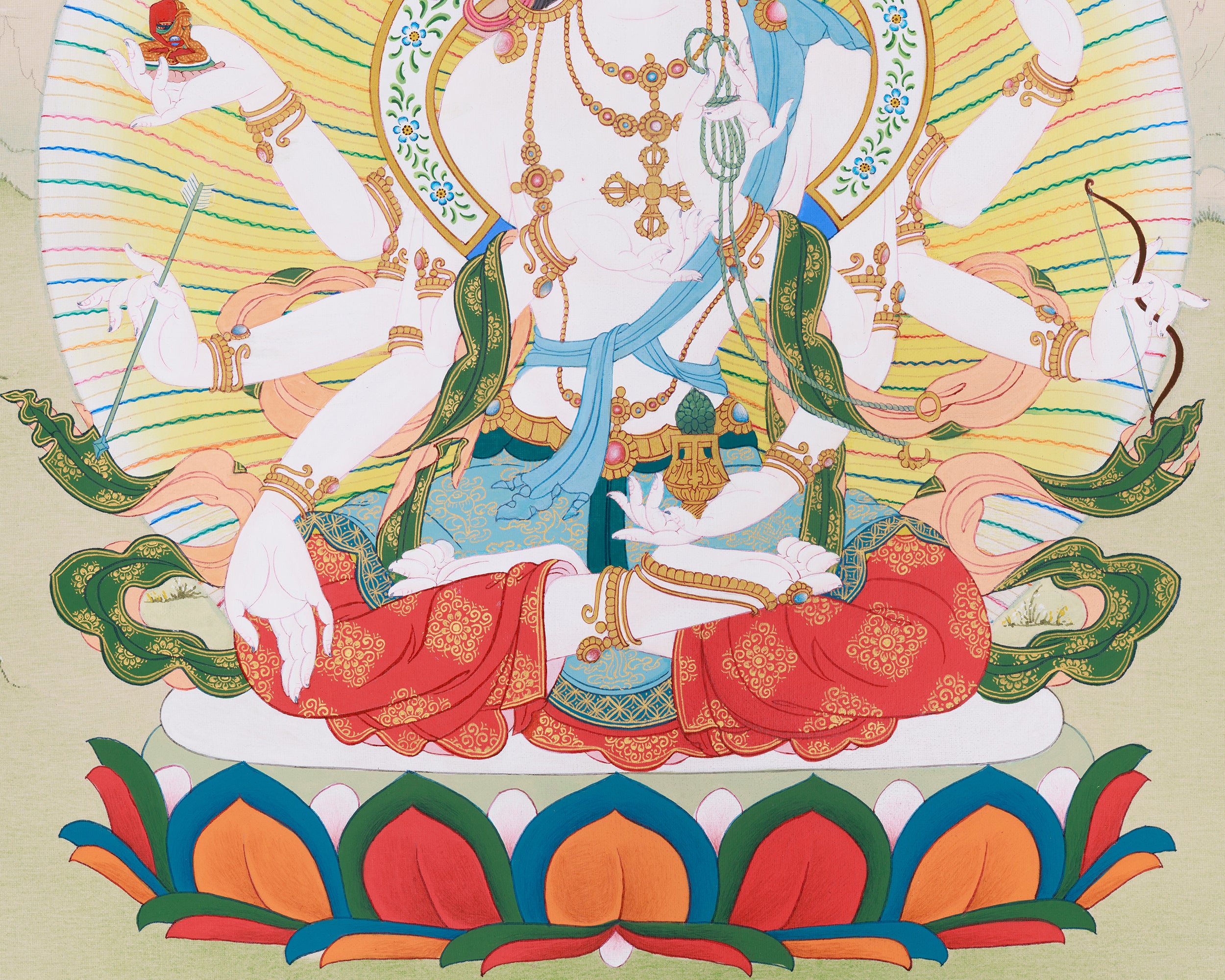 Namgyalma Painting | The Goddess of Longevity, Purity, and Enlightened Protection