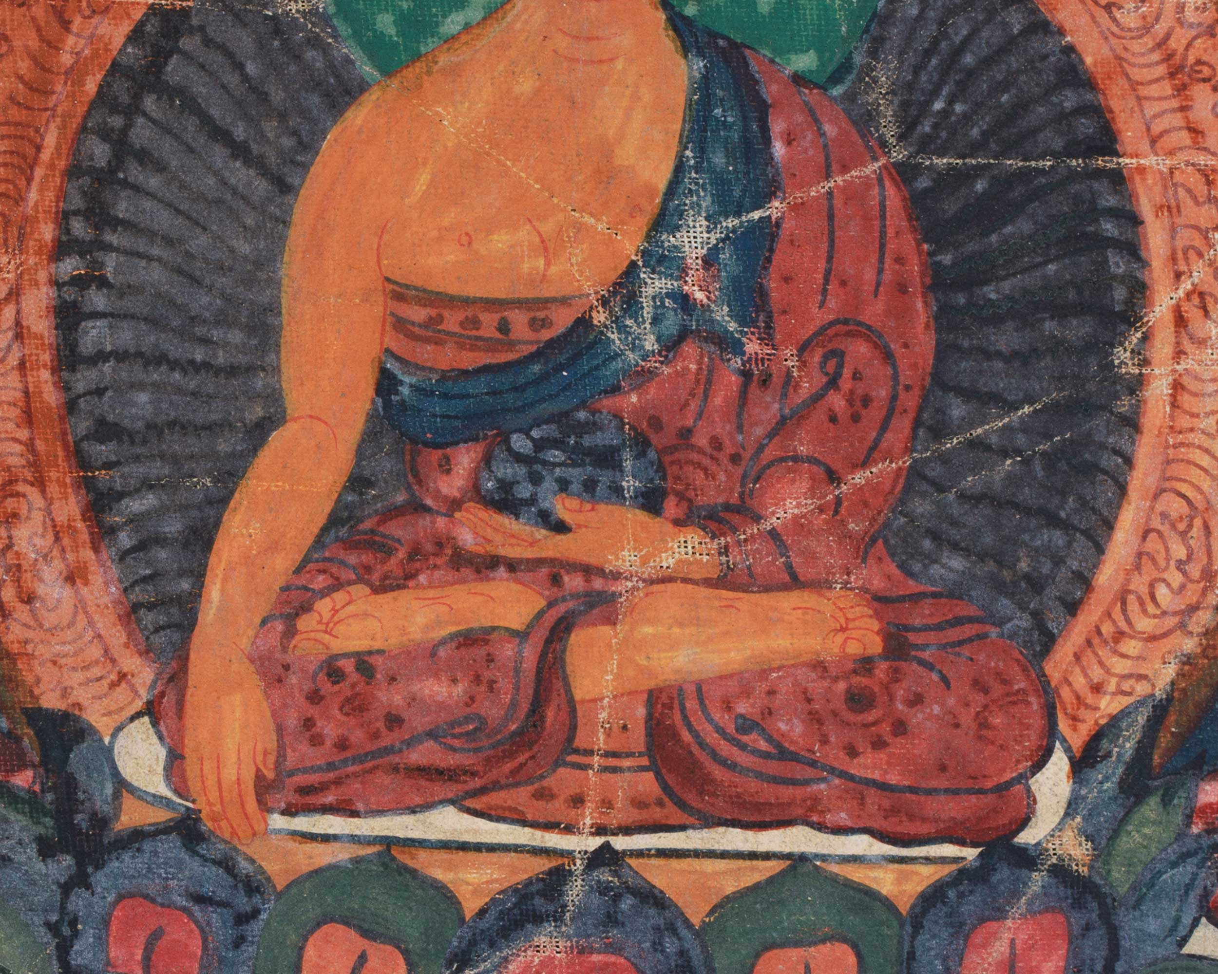 Vintage Shakyamuni Buddha Thangka | Thangka Hand Painted
