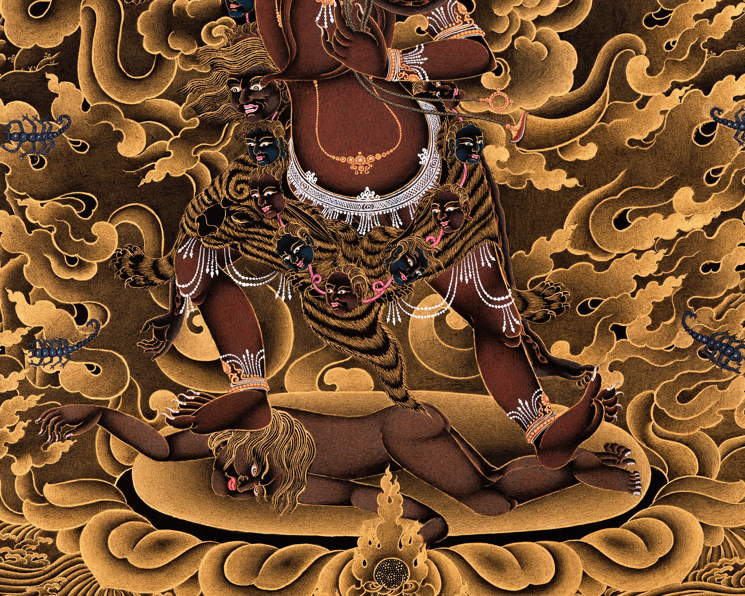 Wrathful Ekajati Canvas Print | High-Quality Giclee Thangka Print