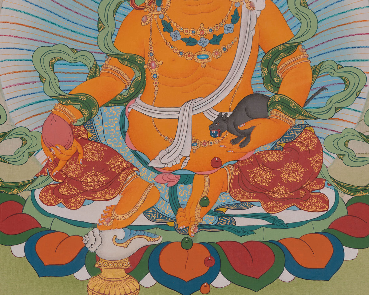 Dzambhala Buddhist Artwork | Symbolized Wealth and Abundance | Tibetan Art