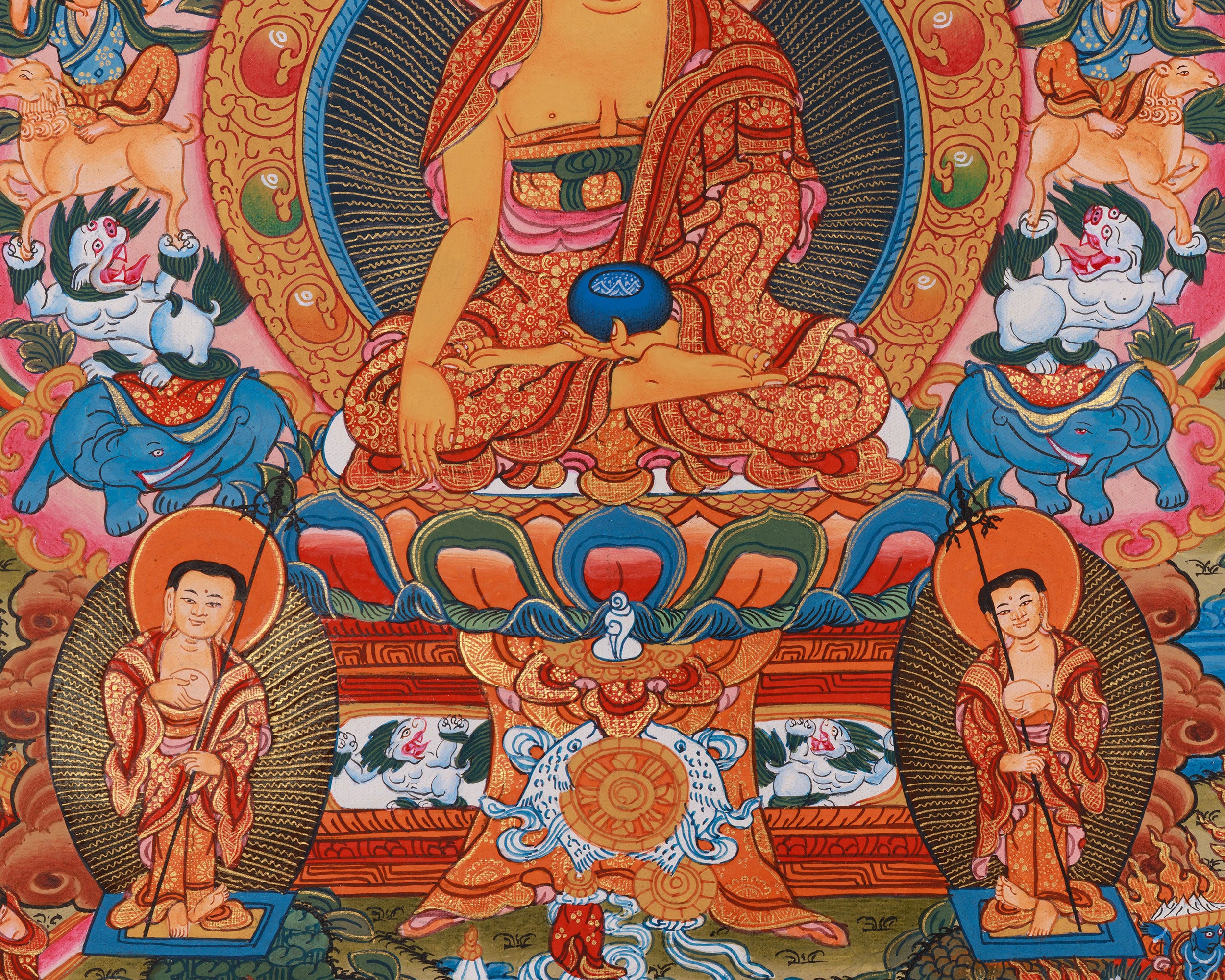 Exquisite Buddha's Life Story Thangka | A Meditative Guide to Enlightenment