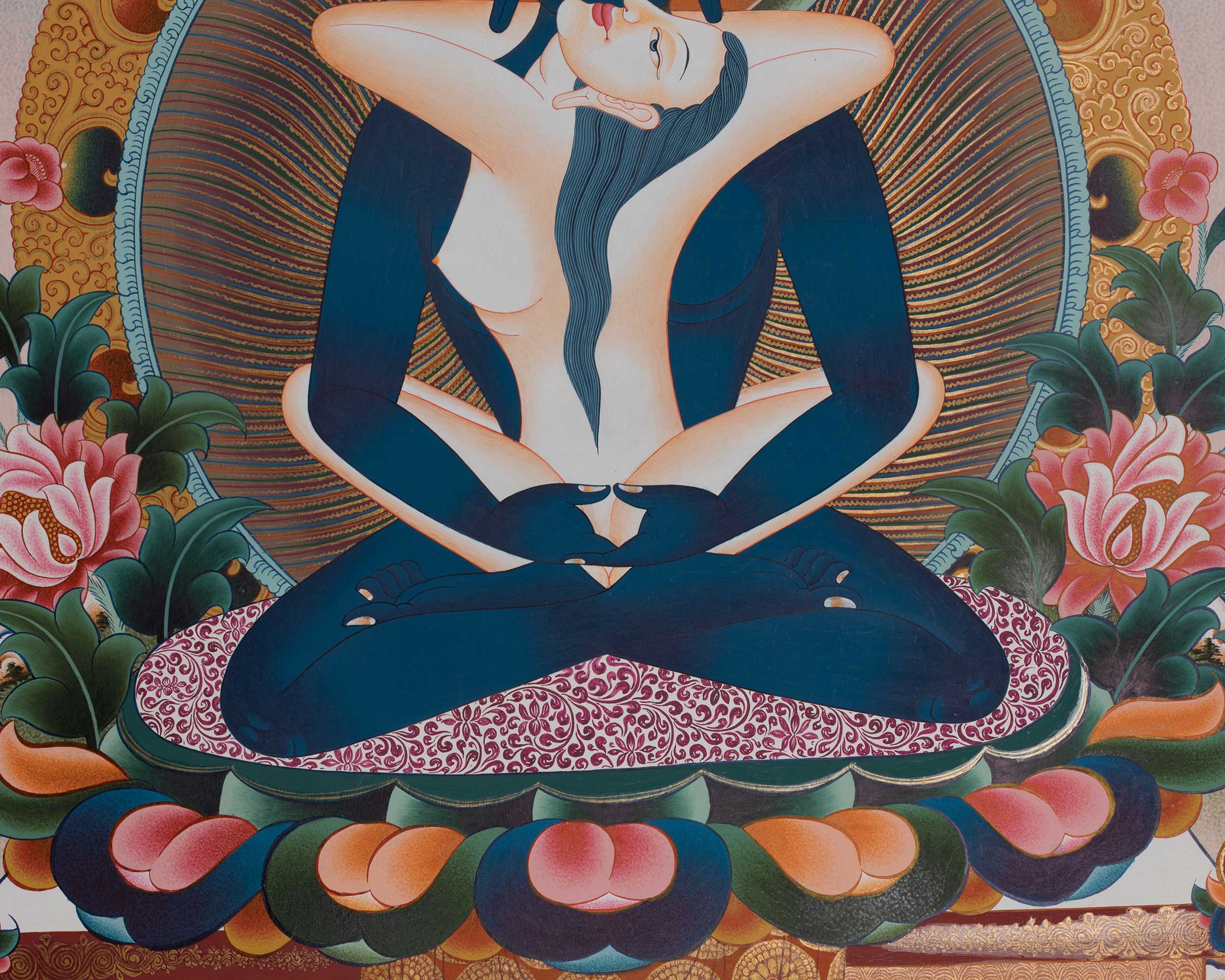 Hand-Painted Samantabhadra Thangka | Spiritual Wall Hanging