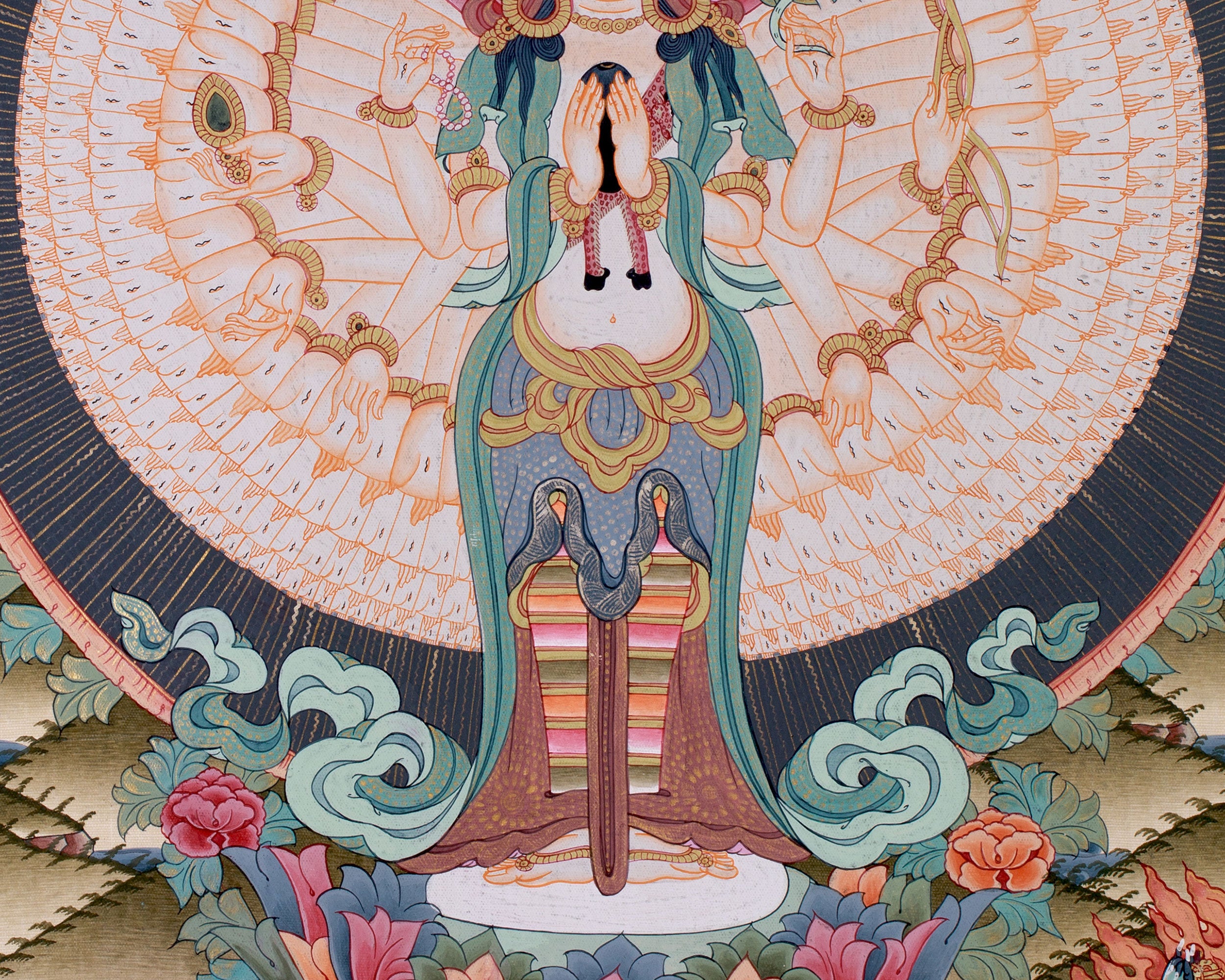 Thousand-Arms Avalokiteshvara Painting | Bodhisattva of Compassion and Mercy