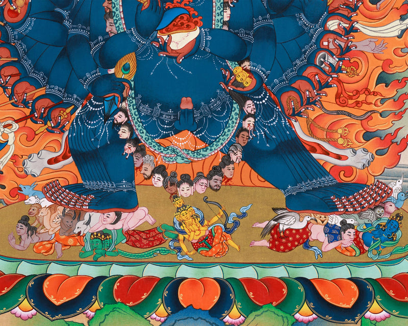 Wrathful Yidam, Yamantaka Canvas Print | Traditional Artwork