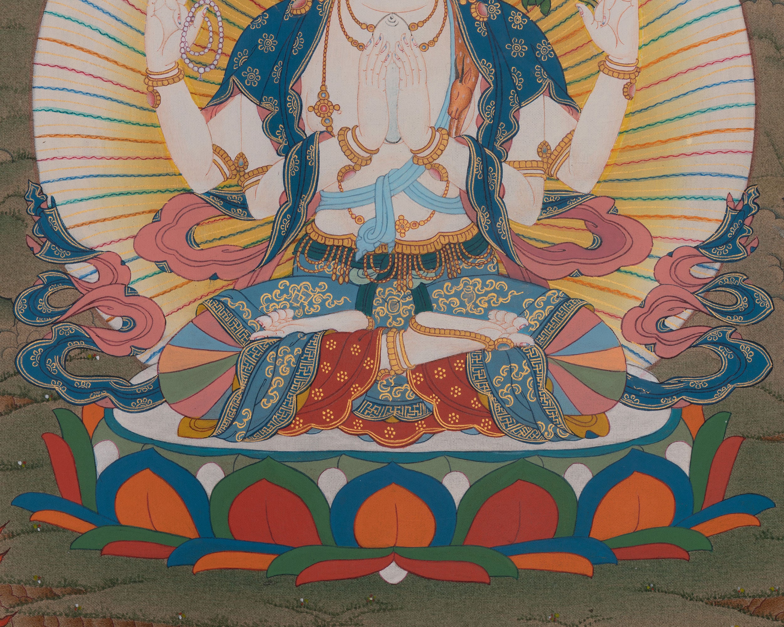 Chenrezig Compassionate Thangka | Bodhisattva Deity | Himalayan Artwork