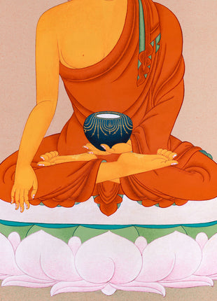 Hand-Painted Gautam Buddha Thangka | Tibetan Karma Gadri Art