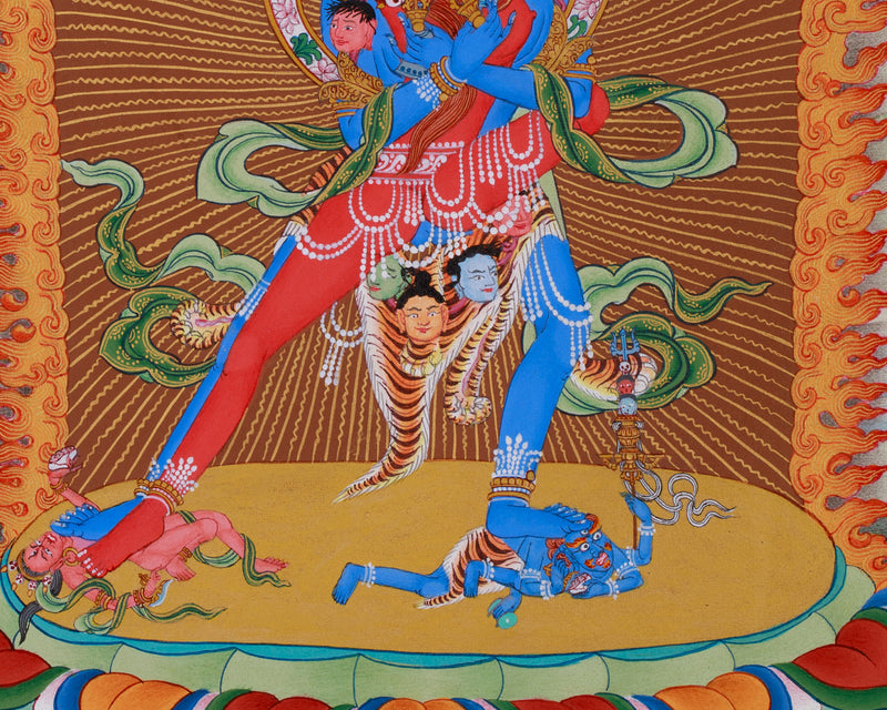 Chakrasamvara Yab-Yum Thangka | Embodiment of Divine Union and Enlightened Energy