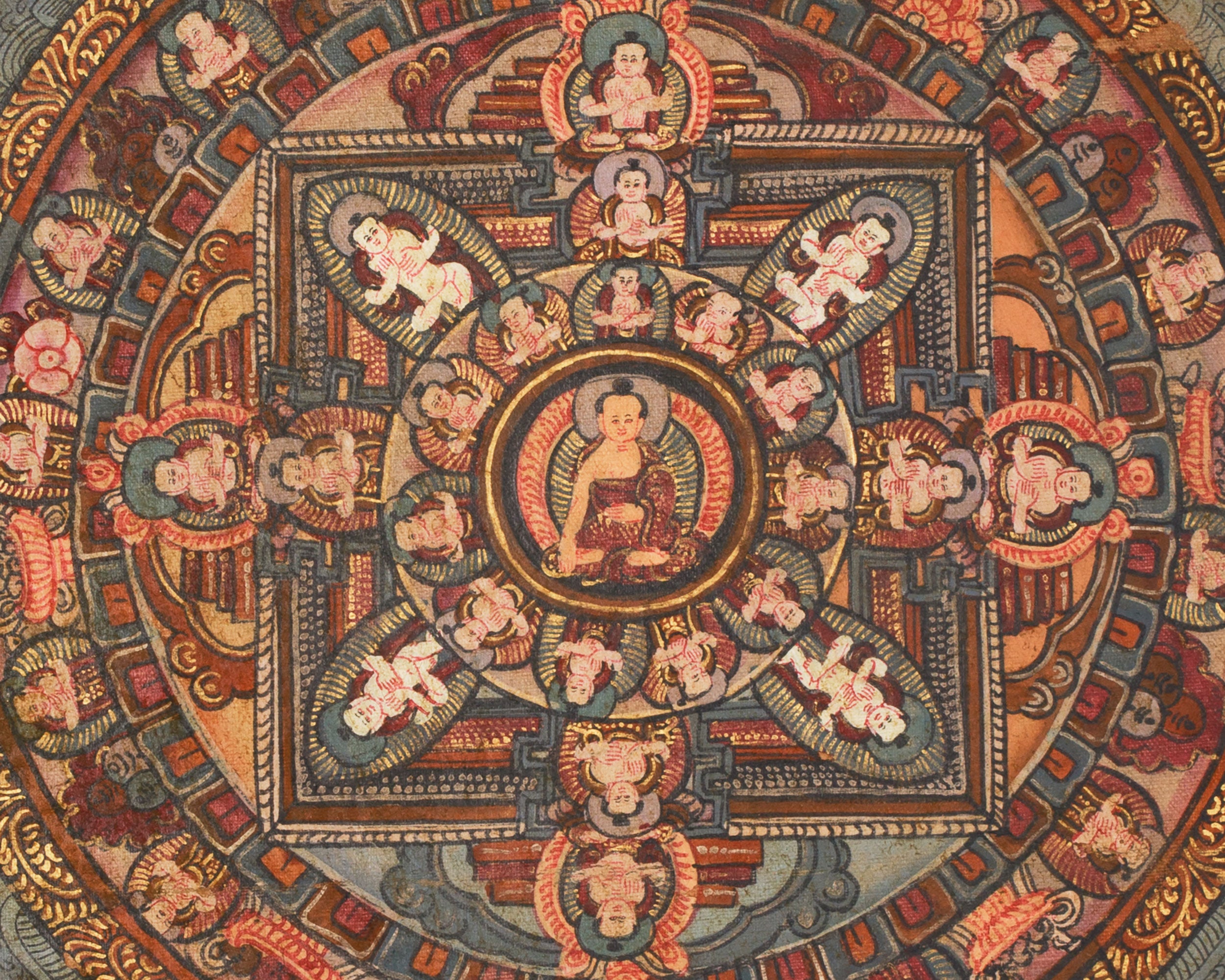 Thangka of Buddha Mandala | Tibetan Buddhist Artwork