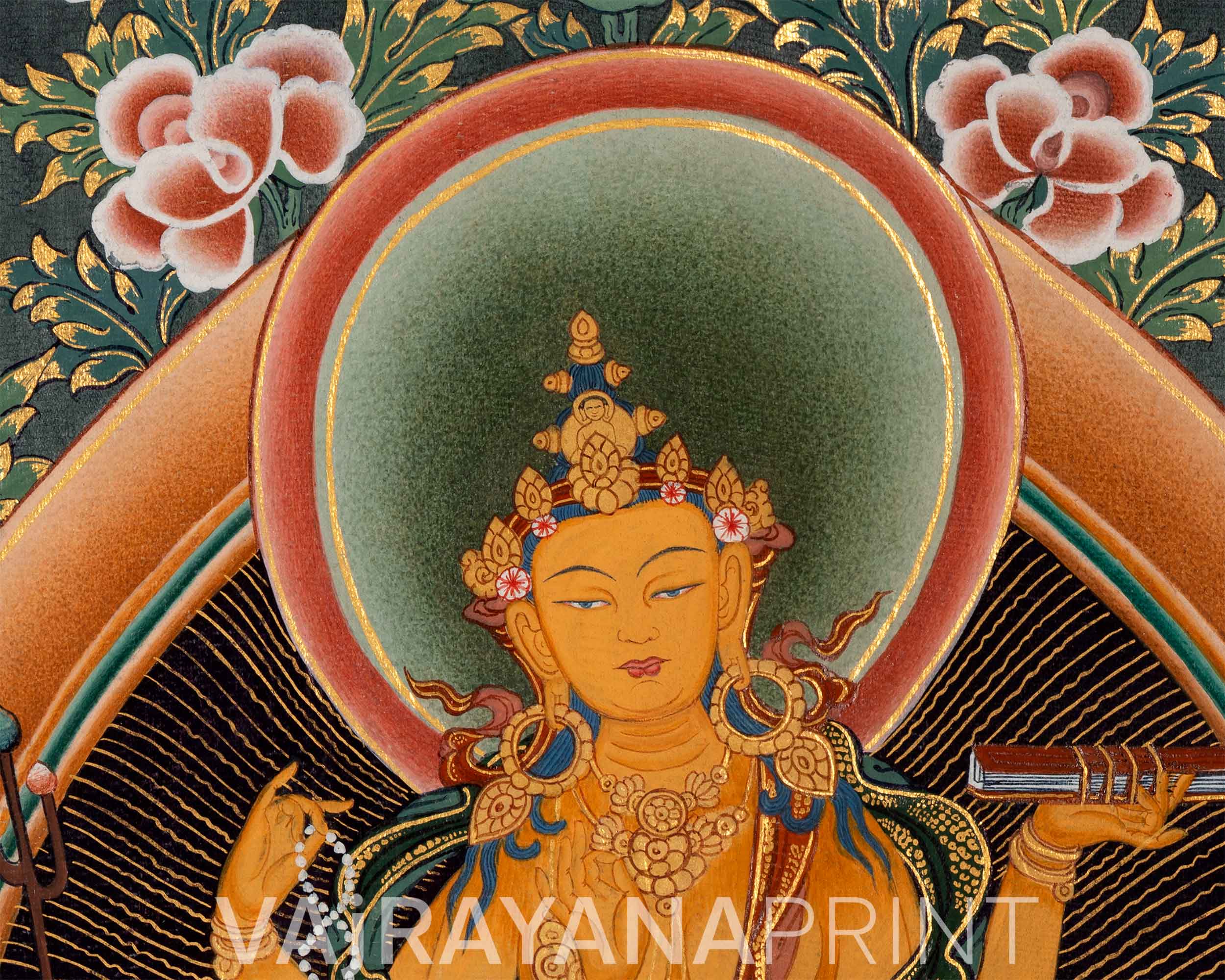 Amoghpasha Lokeshvara Giclee Print For Daily Meditation | Newari Paubha Print For Buddhism Practice
