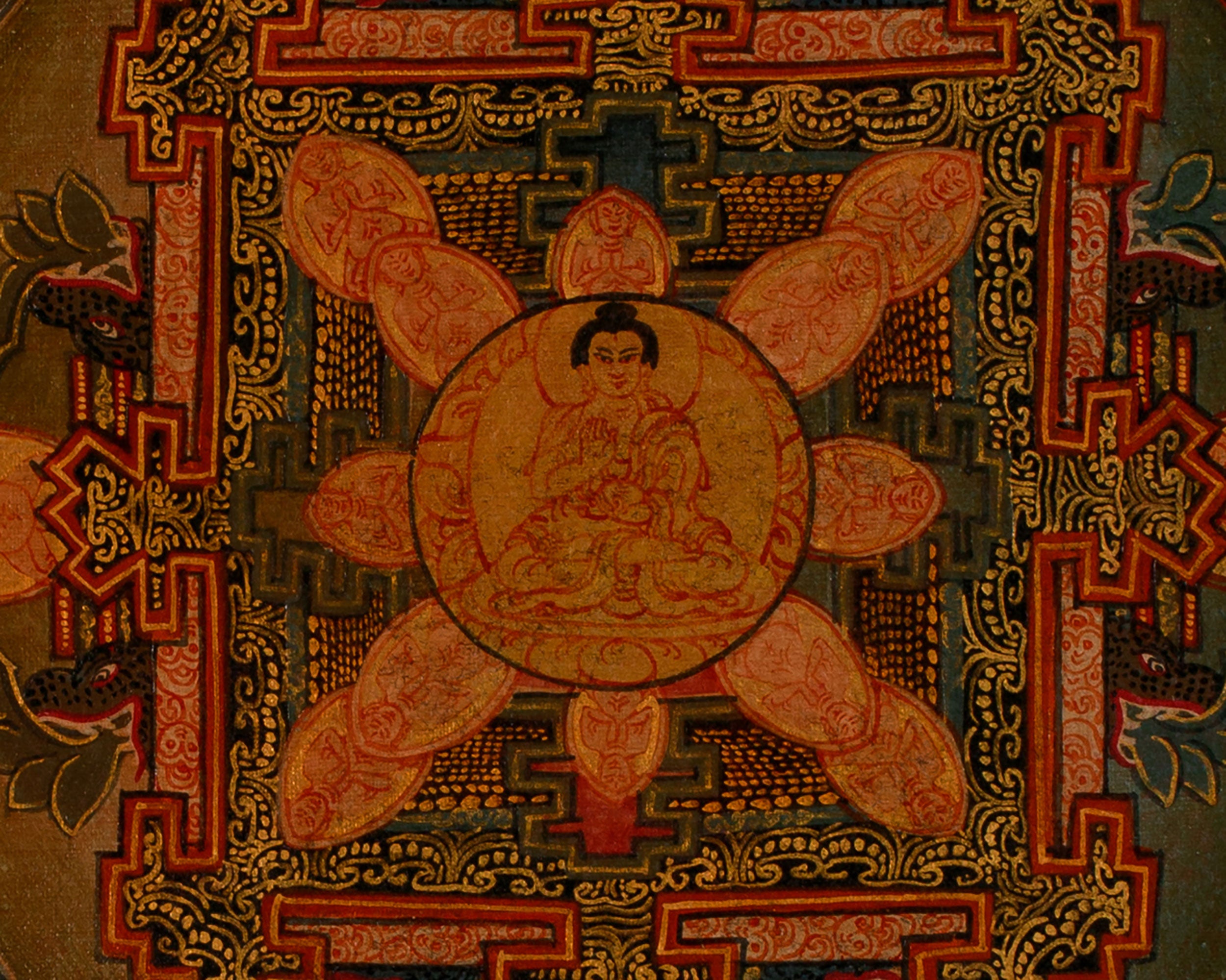 Buddha Mandala Thangka | Traditional Tibetan Artwork | Religious Wall Decors