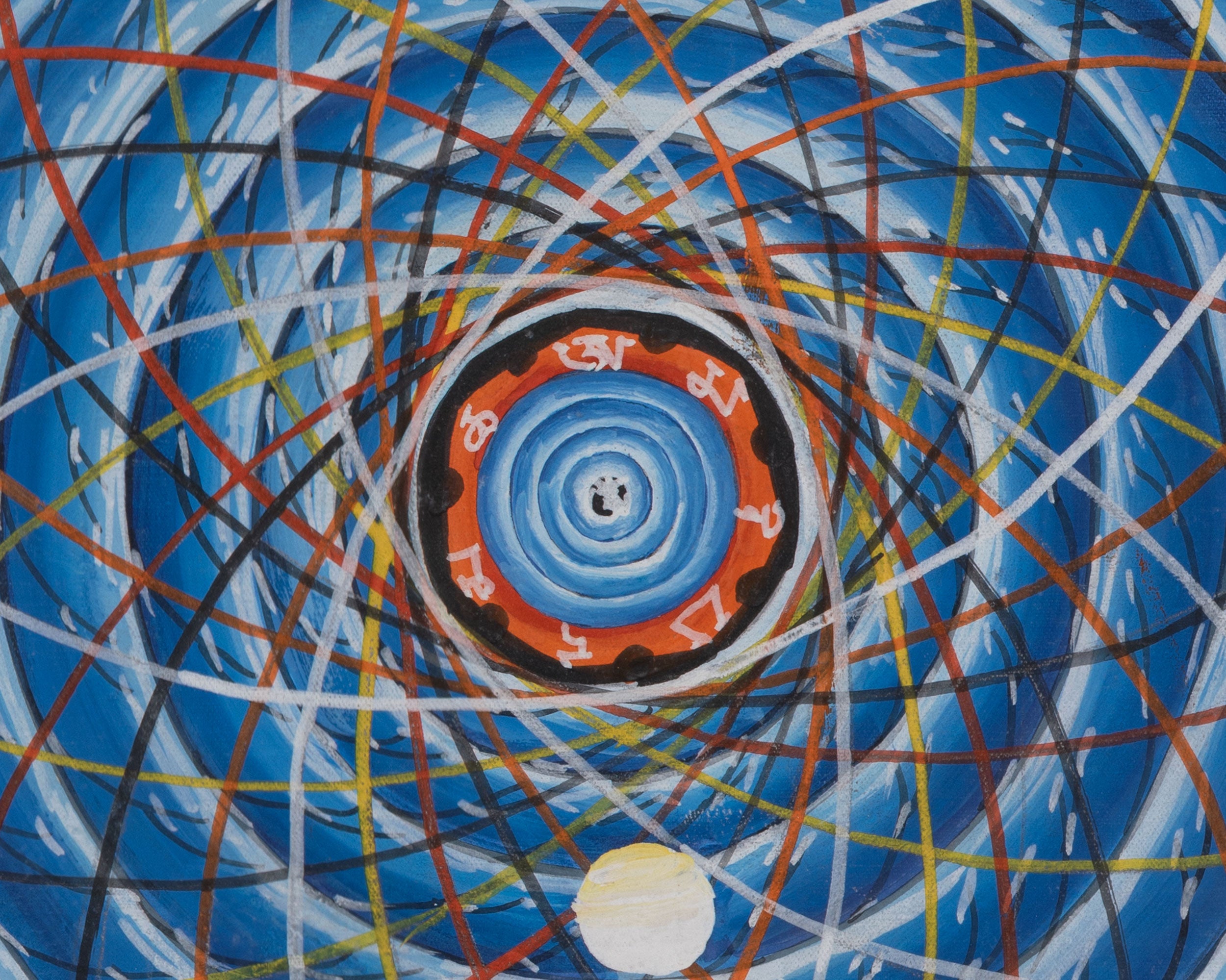 Hand-Painted Cosmic Mandala | Sacred Geometry Art