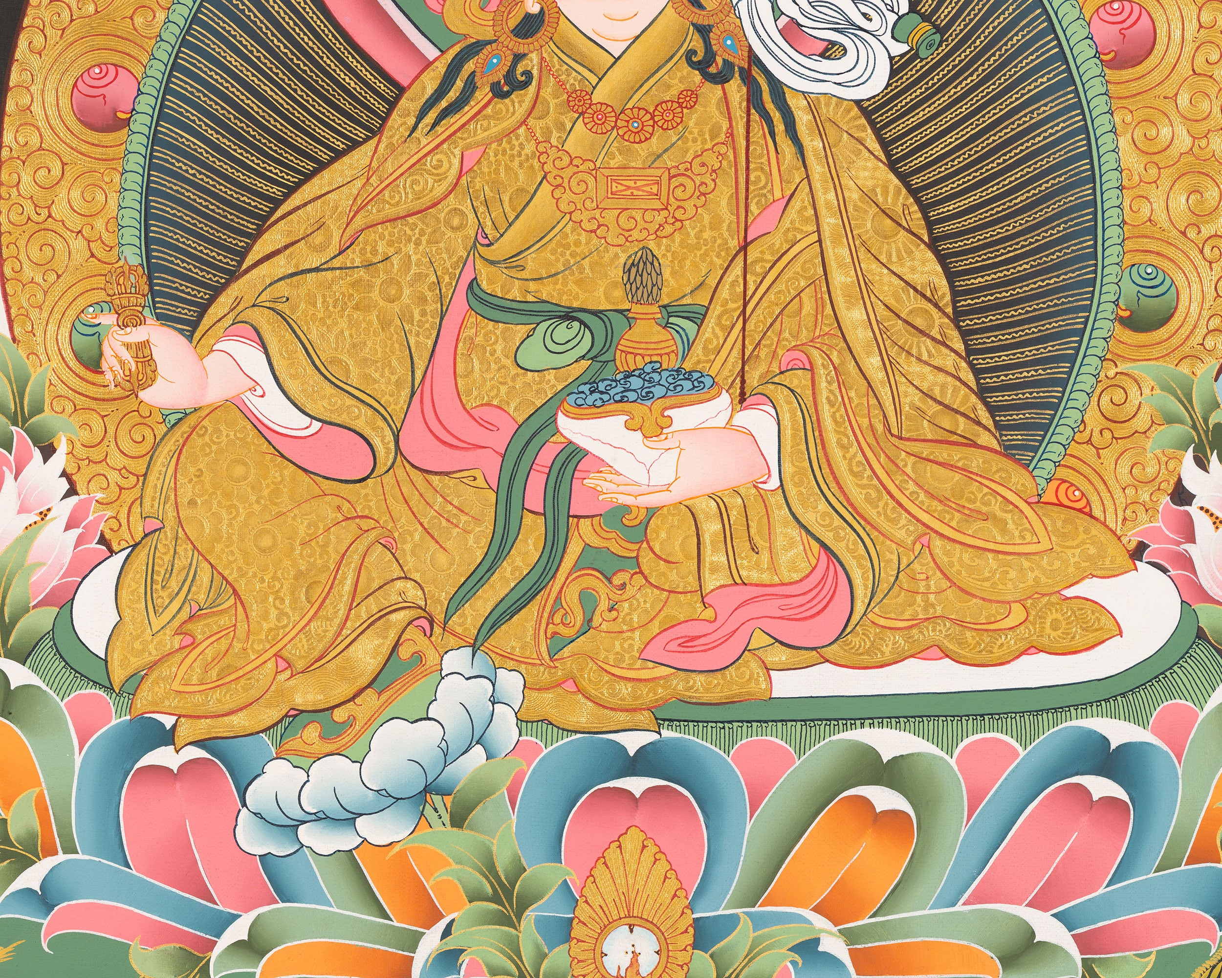 Lotus Born Master Artwork | Guru Rinpoche Thangka