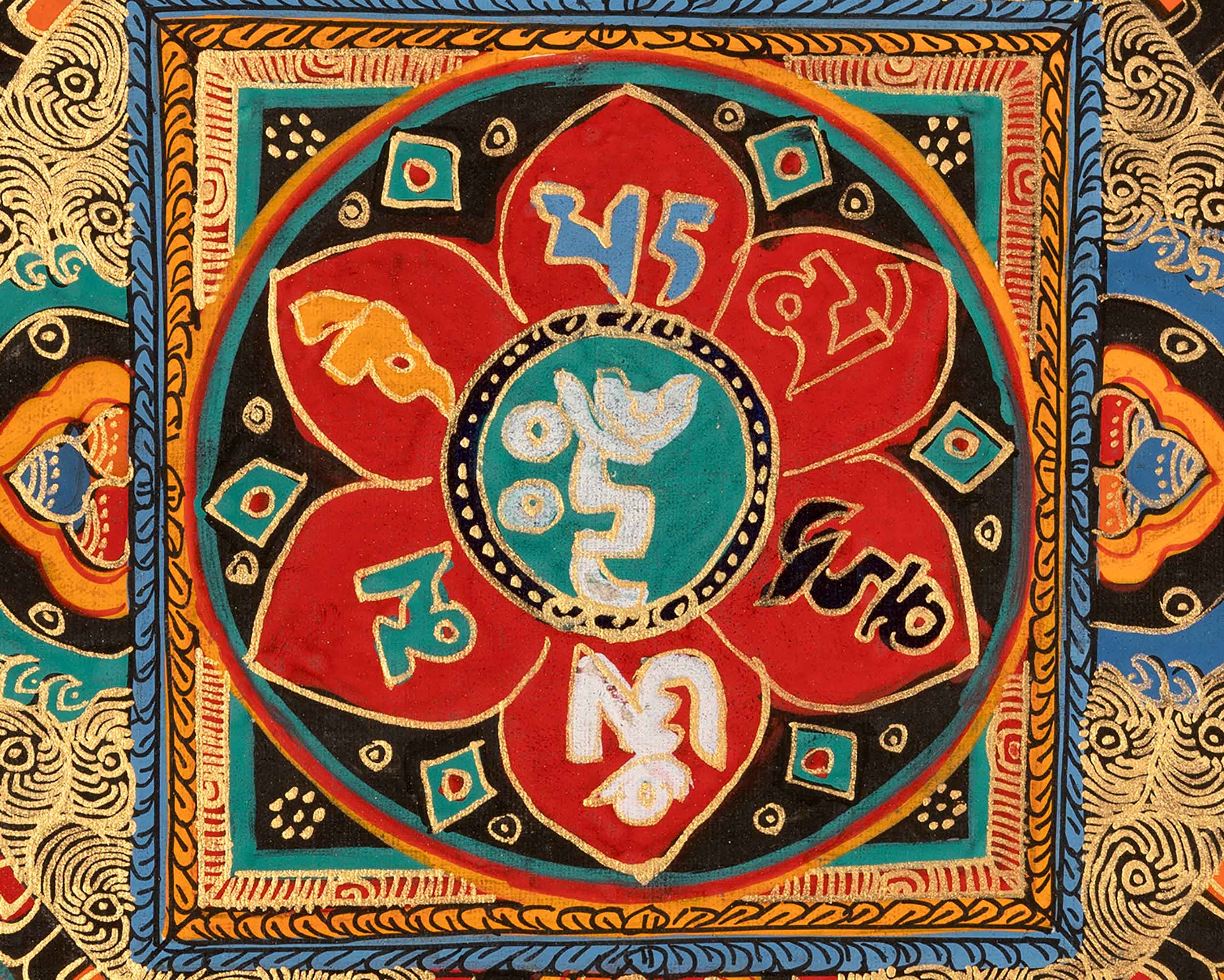Traditional Mantra Mandala | Spiritual Symbolism for Enlightenment