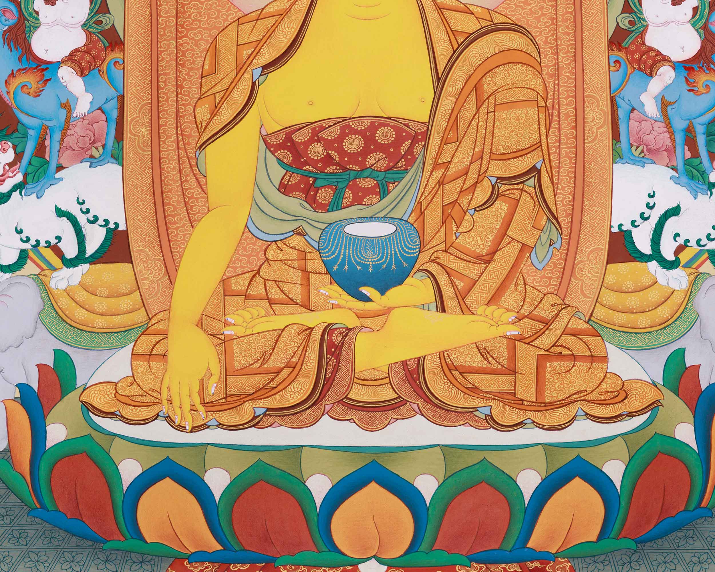 Buddha Shakyamuni with Brahma and Indra Thangka | The Enlightened One