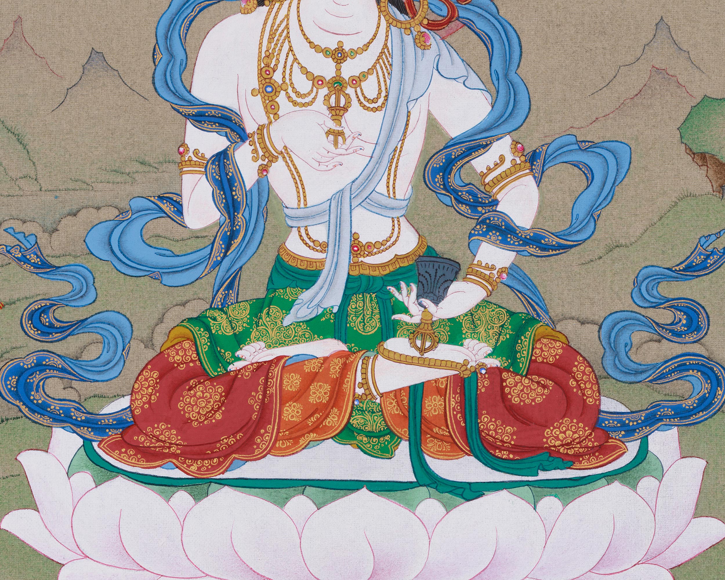Original Hand-Painted Dorje Sempa Artwork | Enlightened Deity