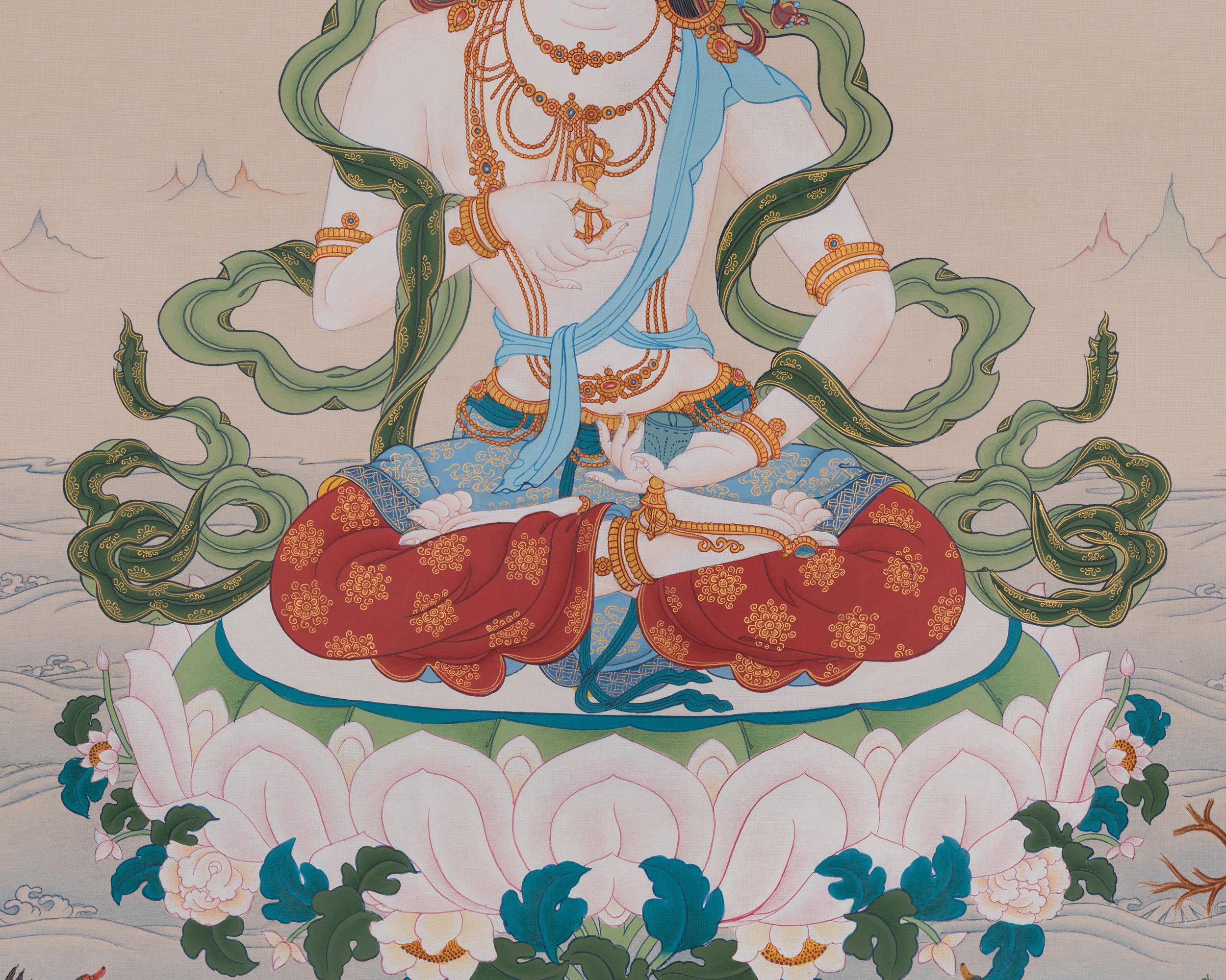 Vajrasattva Sacred Artwork | The Buddha of Purification |  Dharma Protector