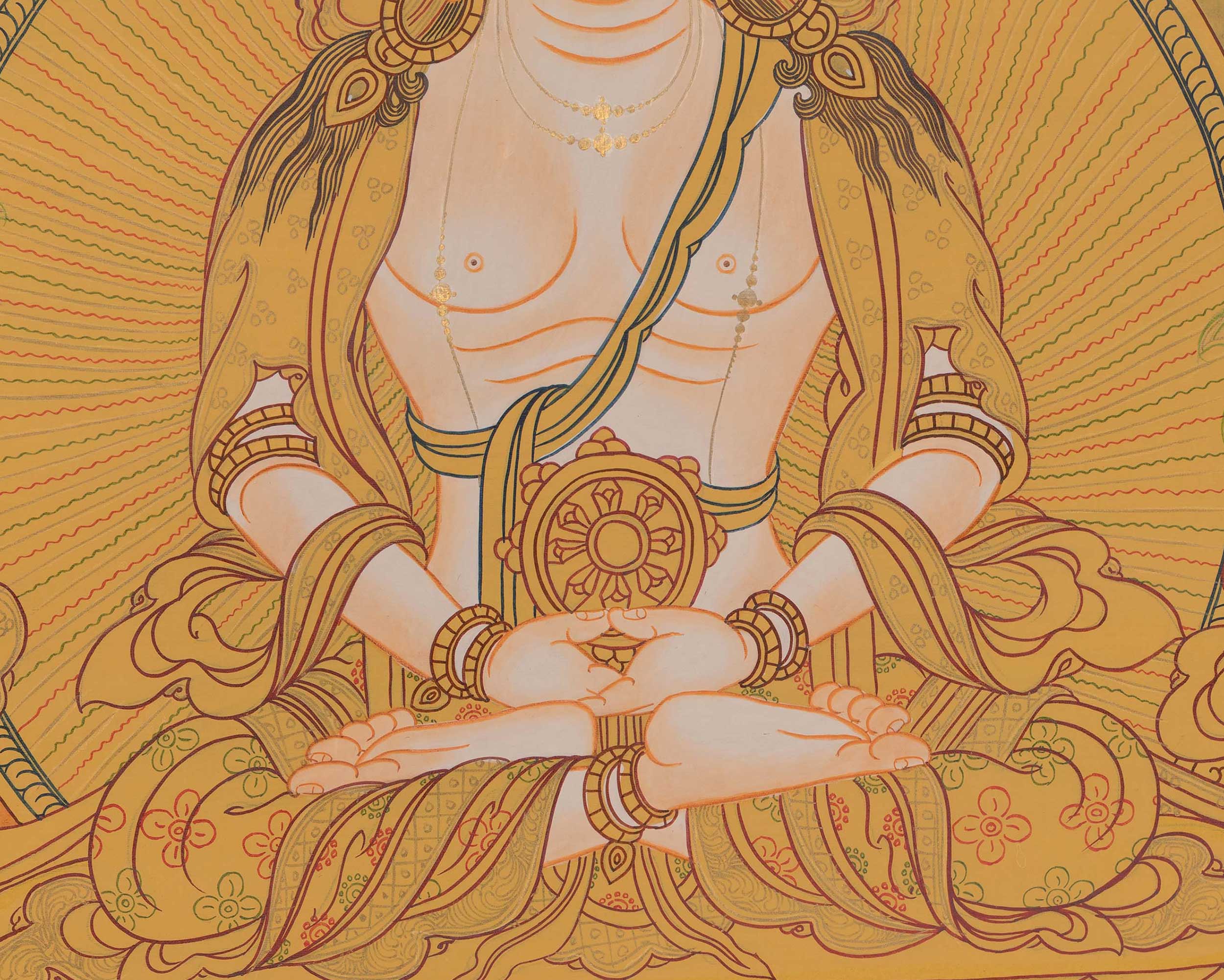 Cosmic Buddha Vairocana | Tibetan Thangka Painting