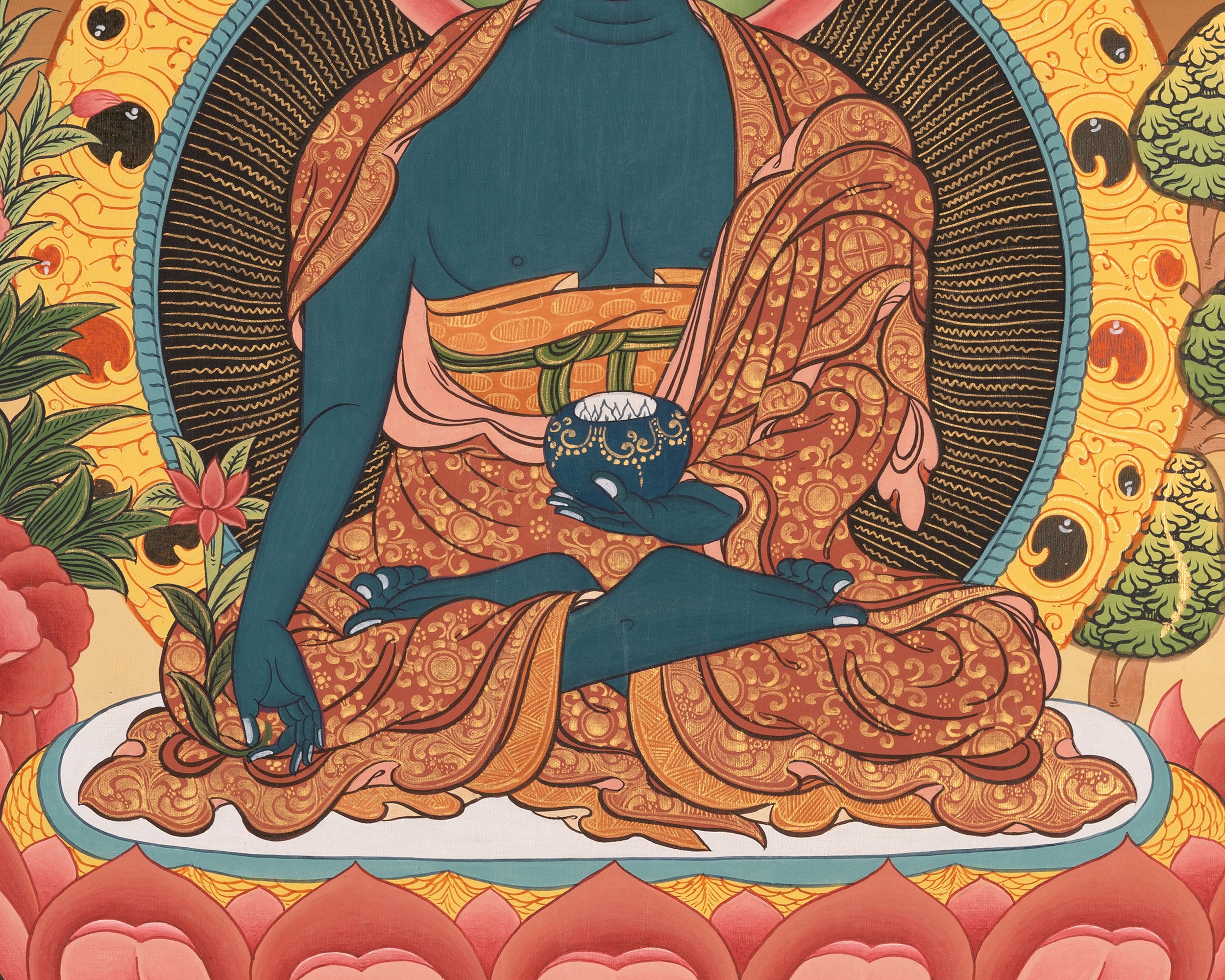 Bhaisajyaguru Thangka | Medicine Buddha | Wall Decors